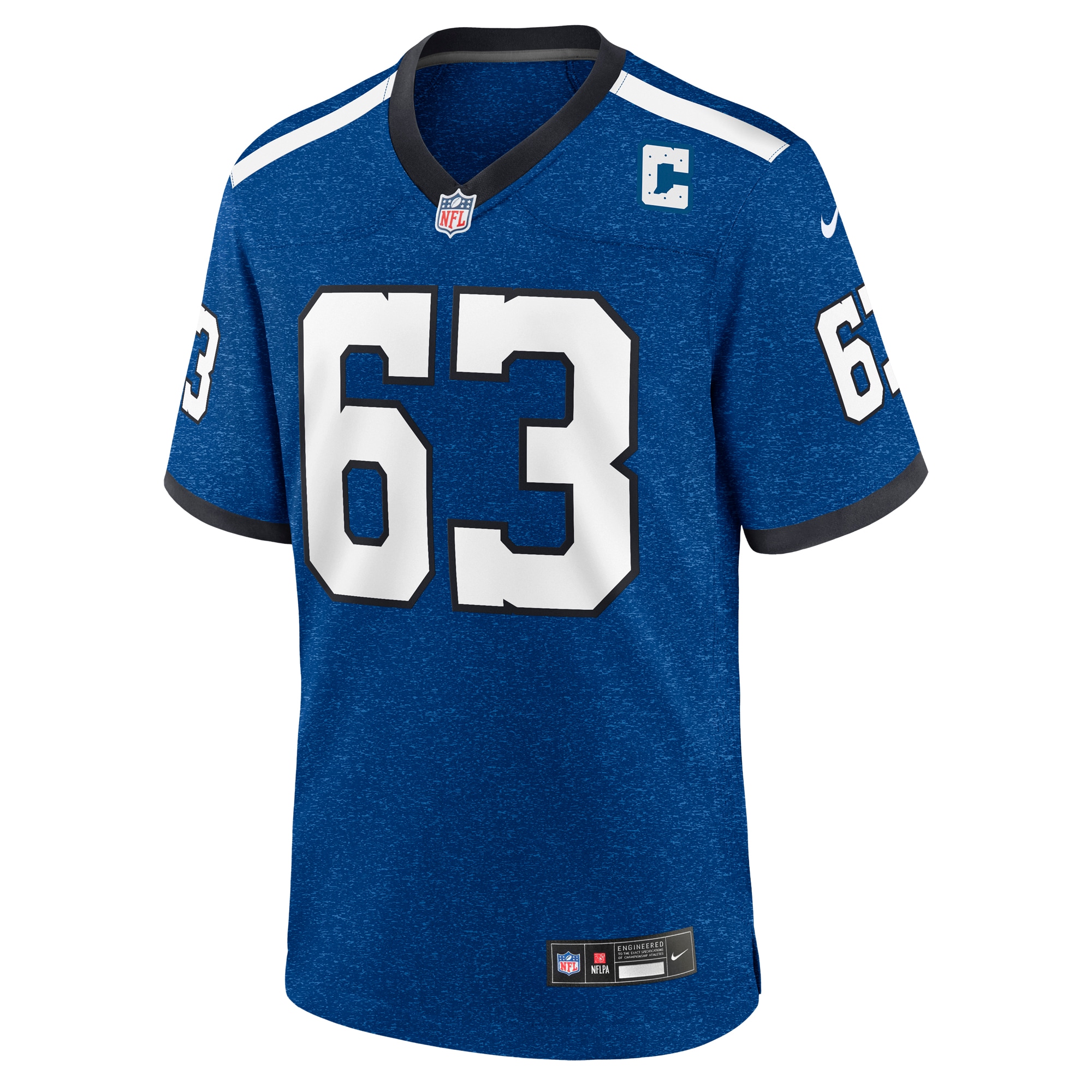 Jeff Saturday Indianapolis Colts Nike Indiana Nights Alternate Game Jersey - Royal - vstockx