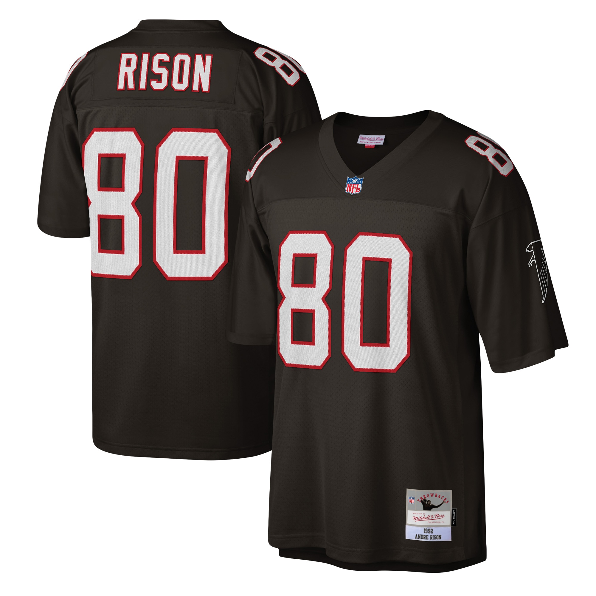 Andre Rison Atlanta Falcons Mitchell & Ness Legacy Replica Jersey - Black - vstockx
