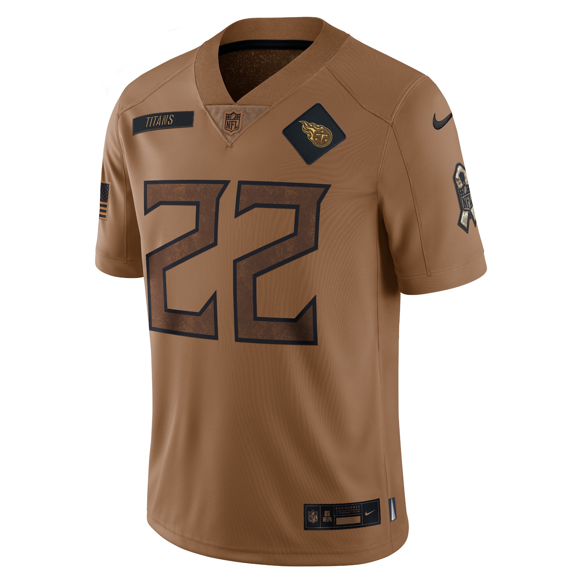 Derrick Henry Tennessee Titans Nike 2023 Salute To Service Limited Jersey - Brown - vstockx
