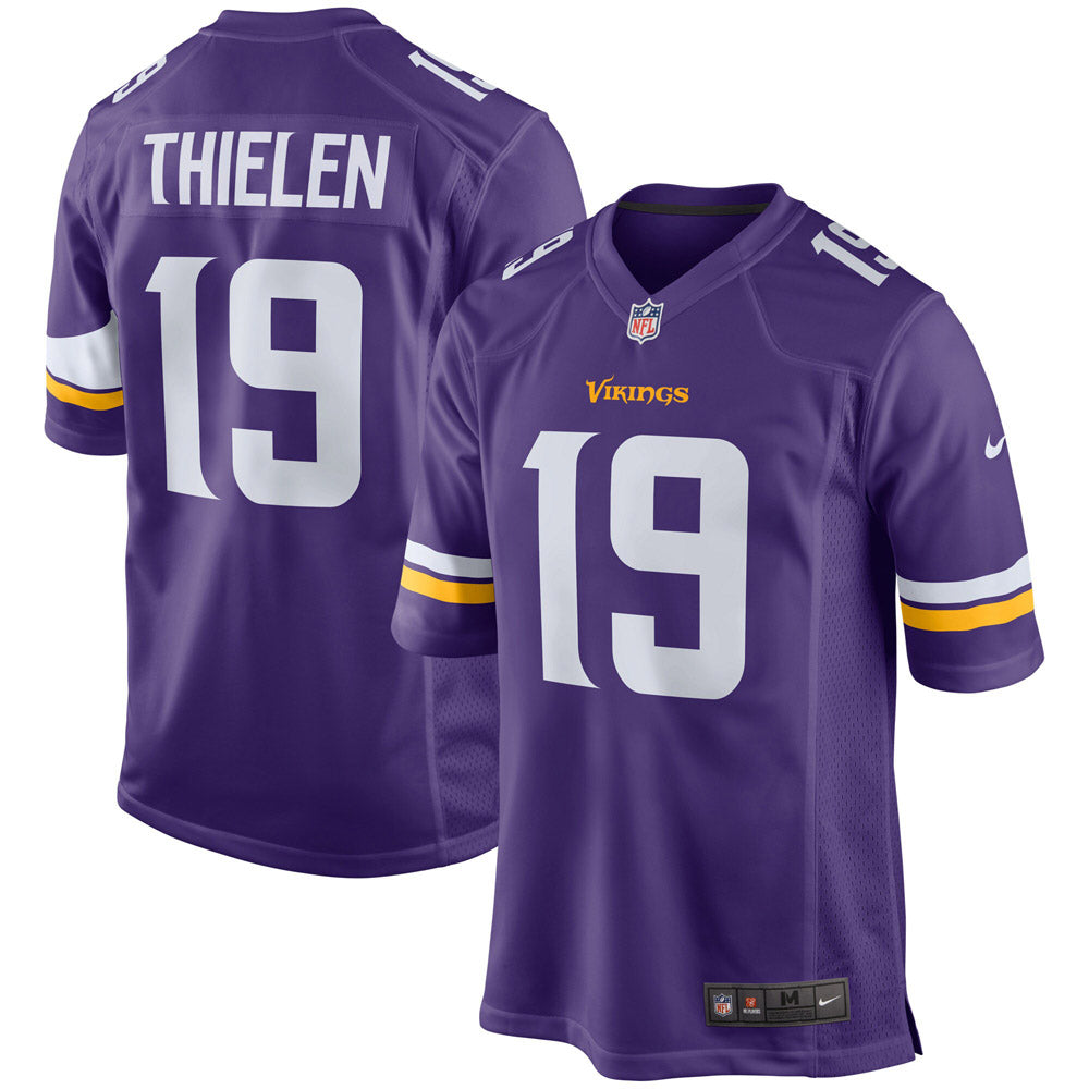 Youth Minnesota Vikings Adam Thielen Game Jersey Purple - vstockx
