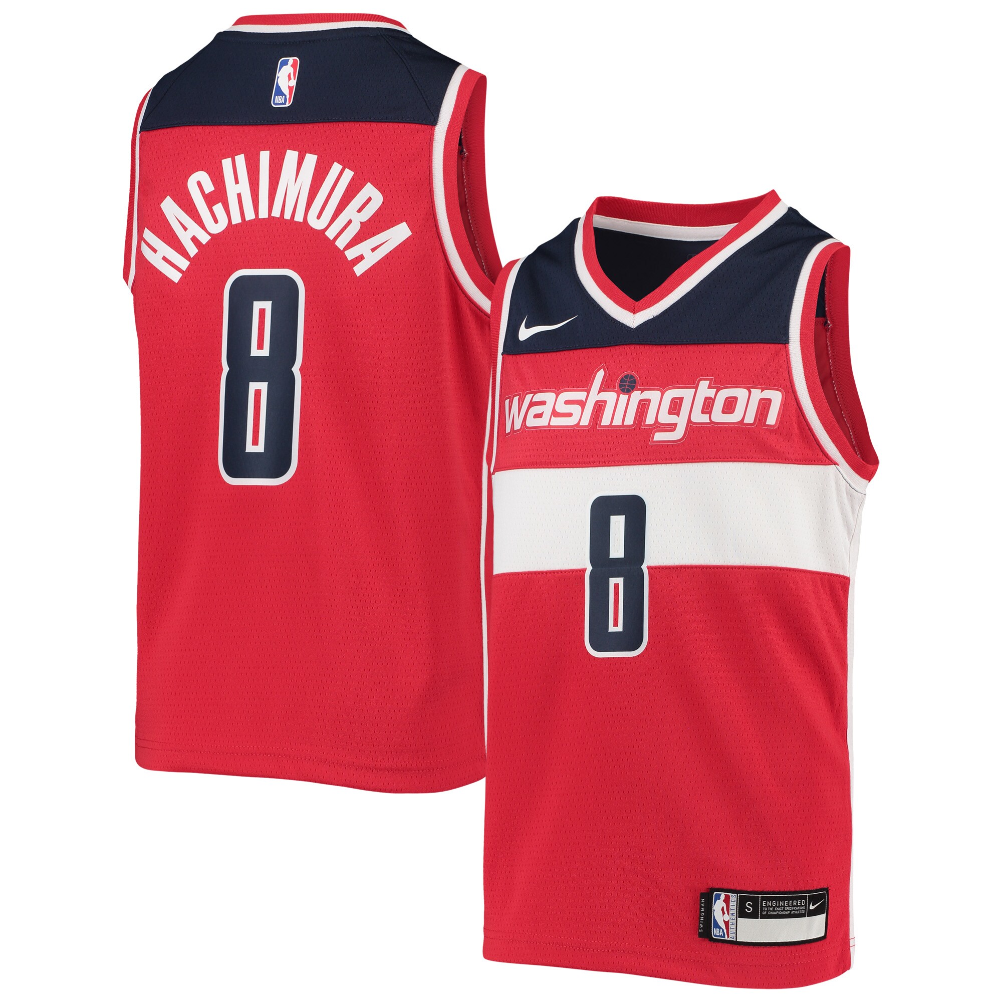 Rui Hachimura Washington Wizards Nike Youth Team Swingman Jersey - Red - vstockx