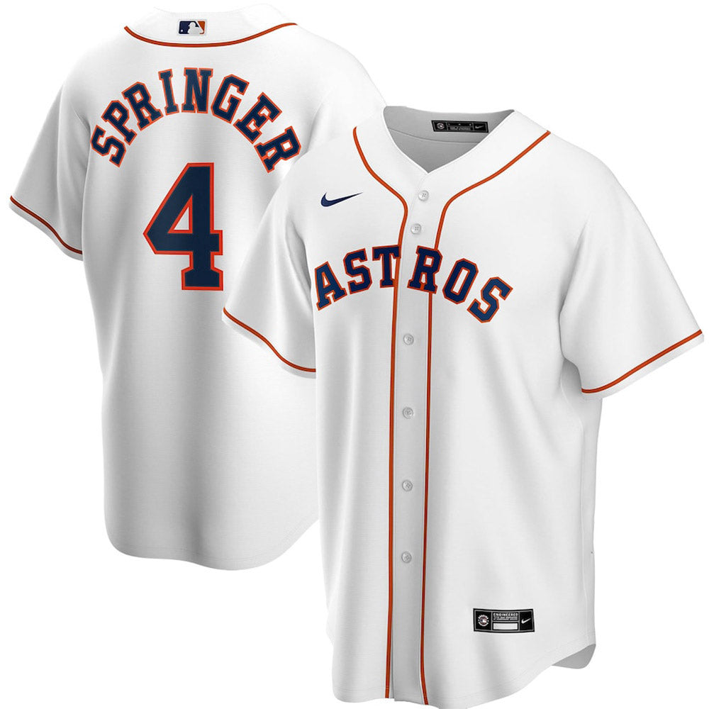Men's Houston Astros George Springer Replica Home Jersey - White - vstockx