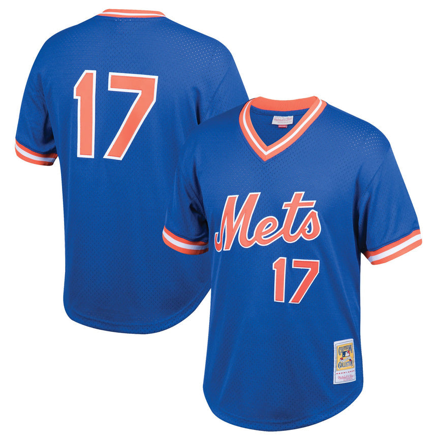 Men's Mitchell & Ness Keith Hernandez New York Mets Royal Cooperstown Mesh Batting Practice Jersey - vstockx