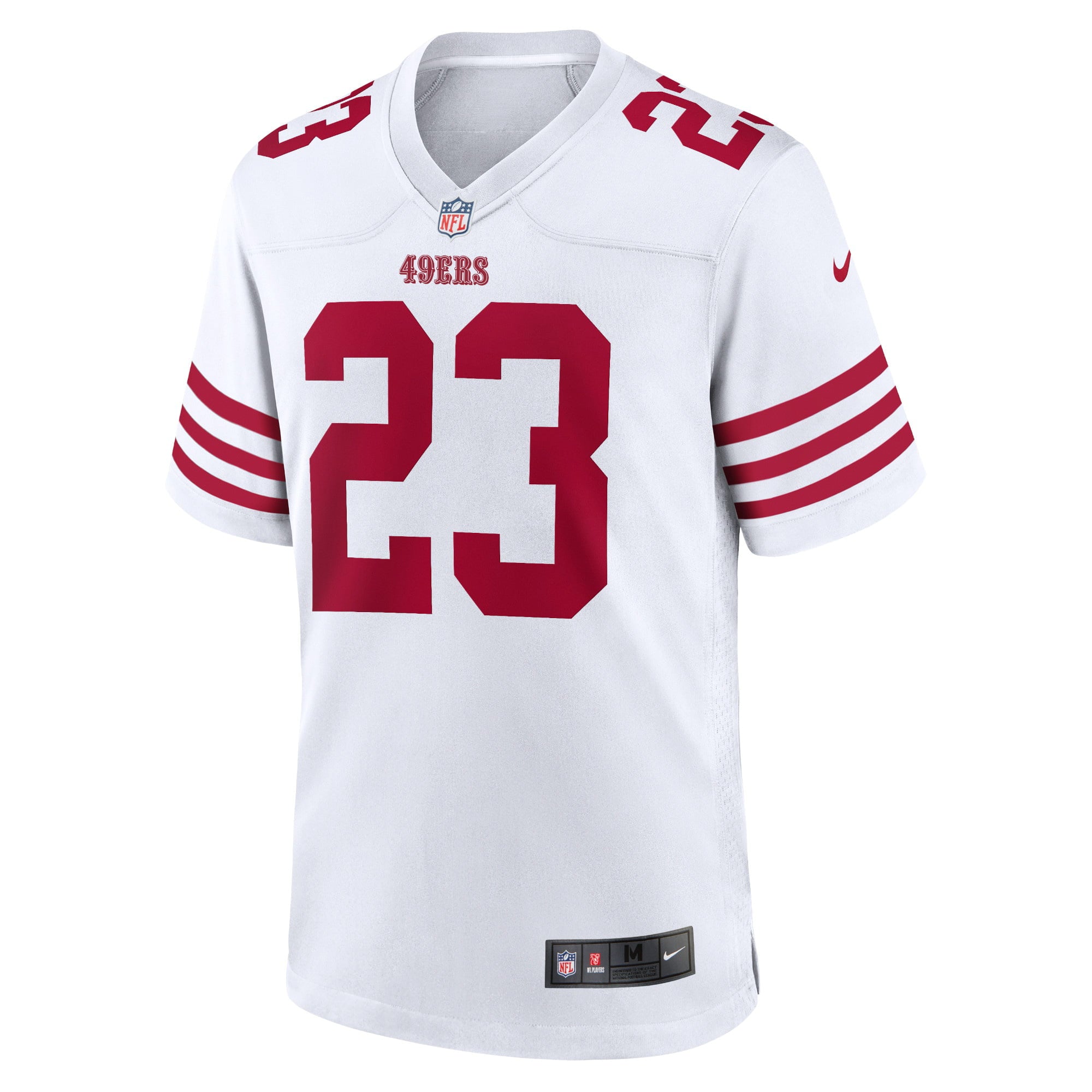 Men's Nike Christian McCaffrey White San Francisco 49ers Game Player Jersey - vstockx