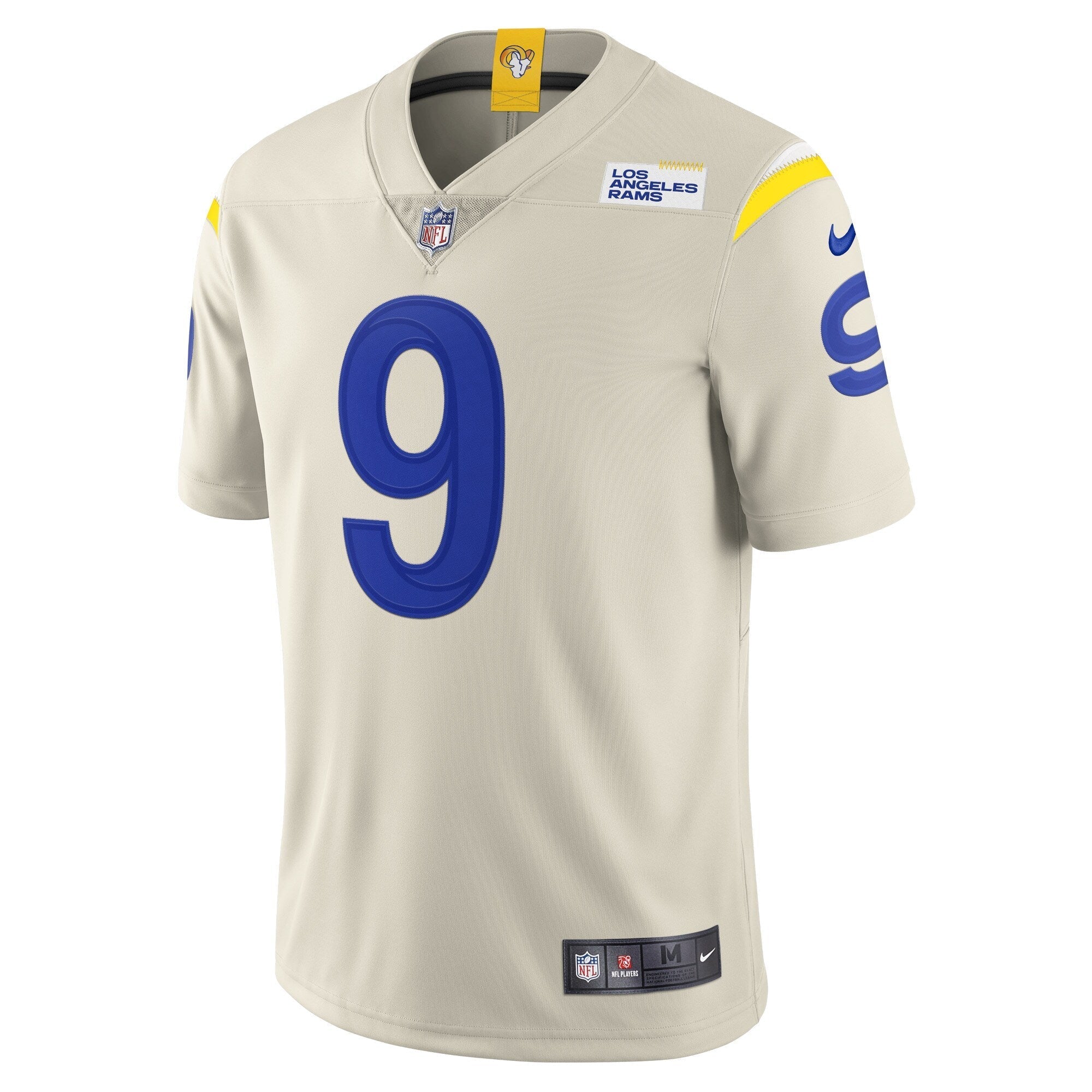 Men's Nike Matthew Stafford Bone Los Angeles Rams Vapor Limited Jersey - vstockx