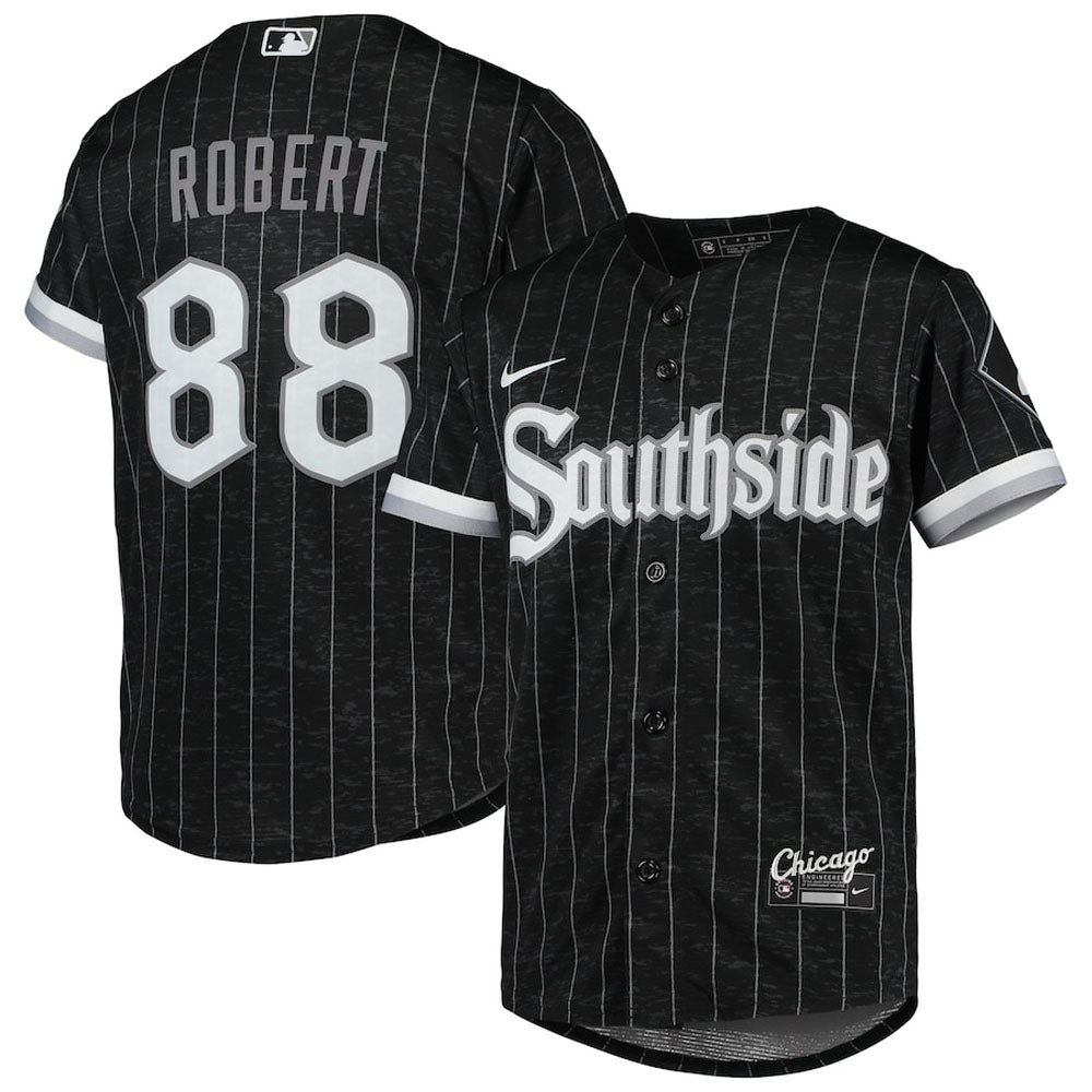 Youth Chicago White Sox Luis Robert City Connect Replica Jersey - Black - vstockx