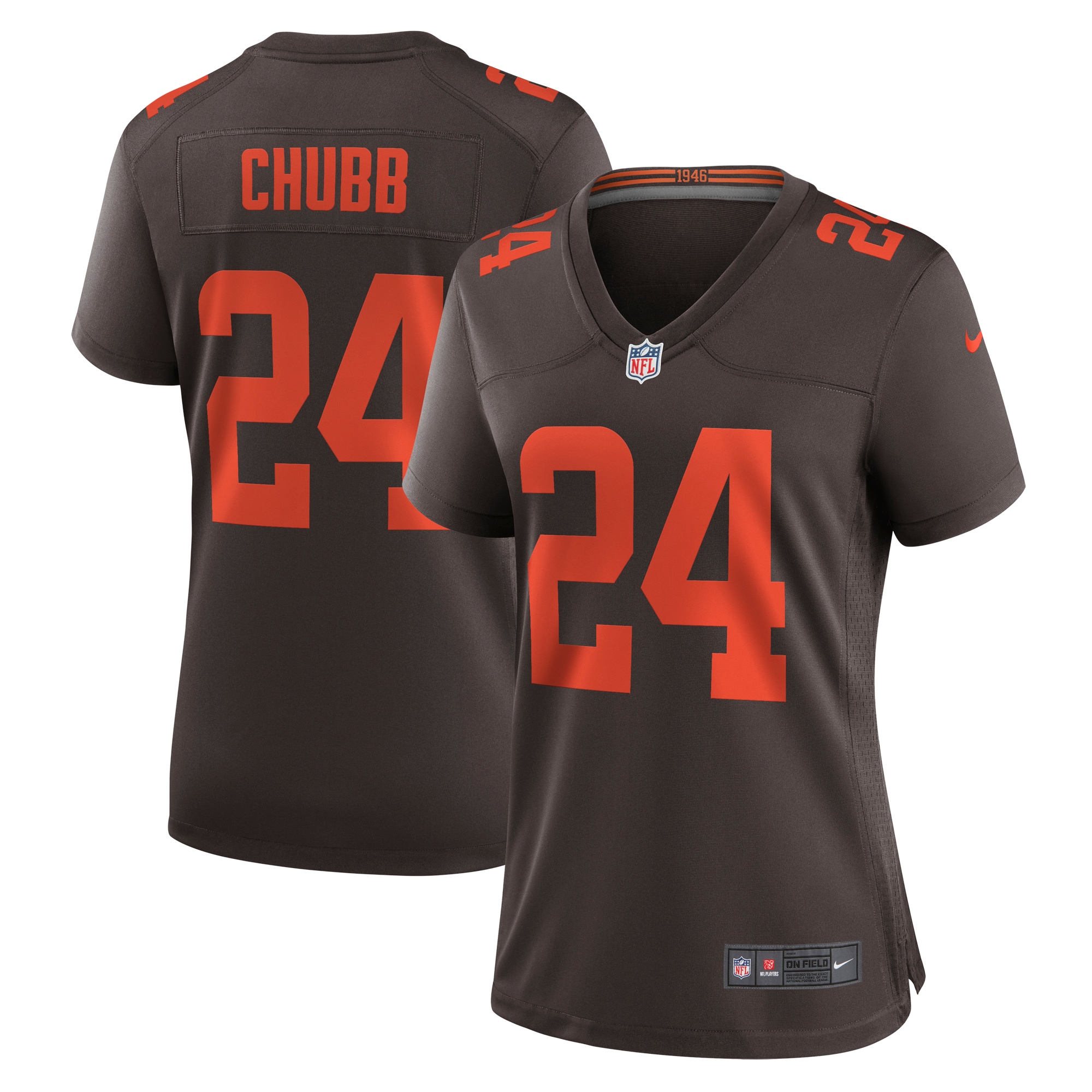 Nick Chubb Cleveland Browns Nike Women's Alternate Game Jersey - Brown - vstockx
