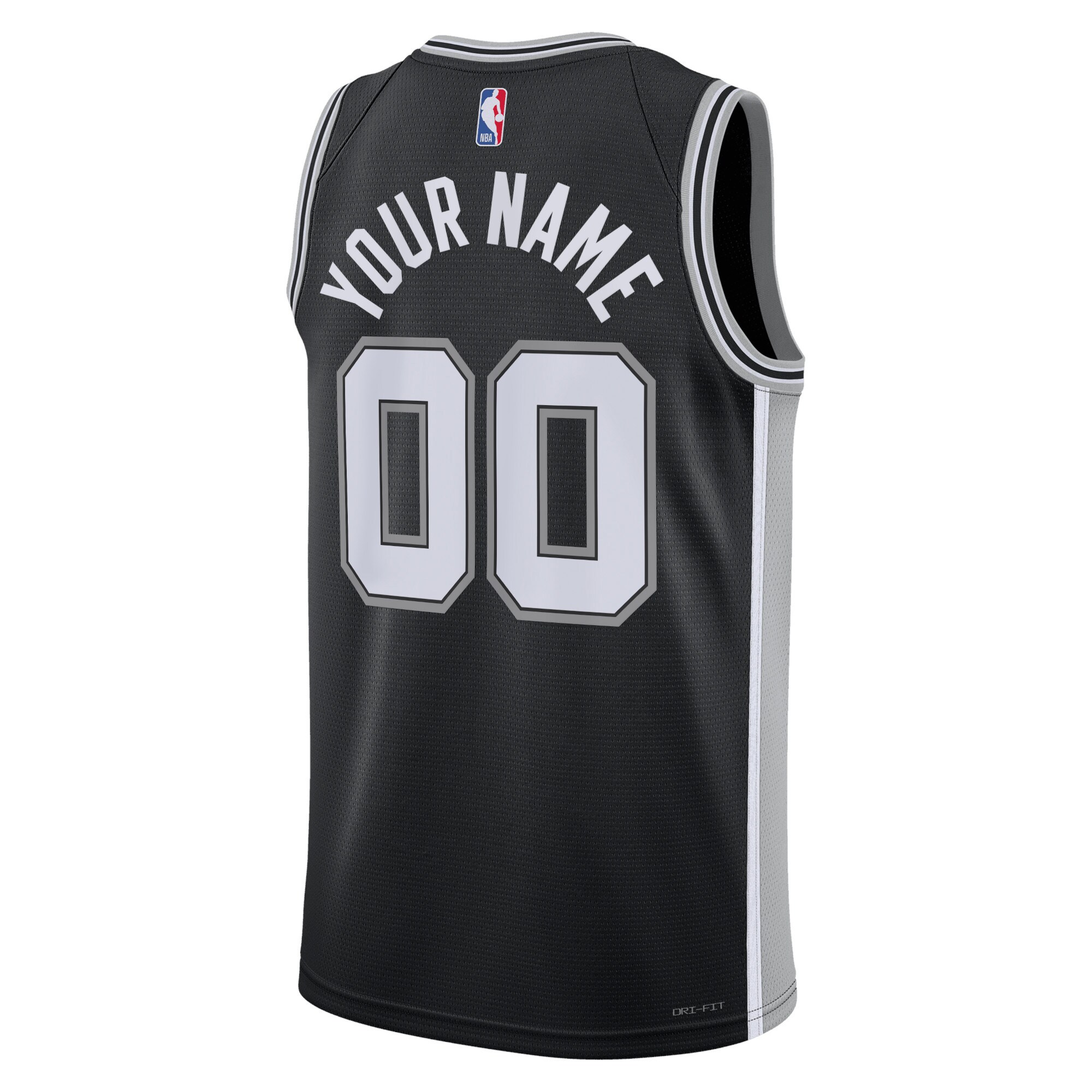 San Antonio Spurs Nike Unisex Swingman Custom Jersey Black - Icon Edition - vstockx