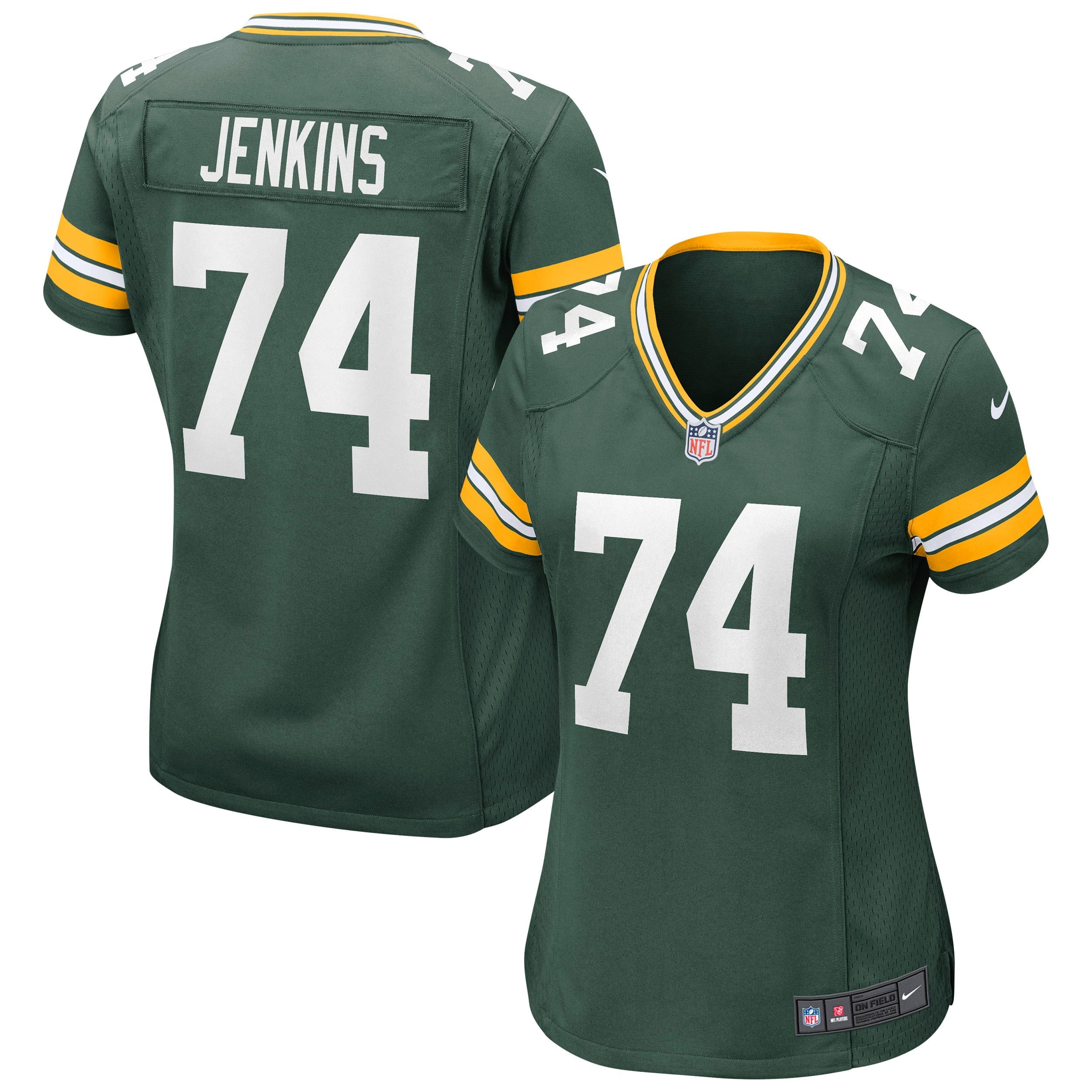Women's Nike Elgton Jenkins Green Green Bay Packers Game Jersey - vstockx