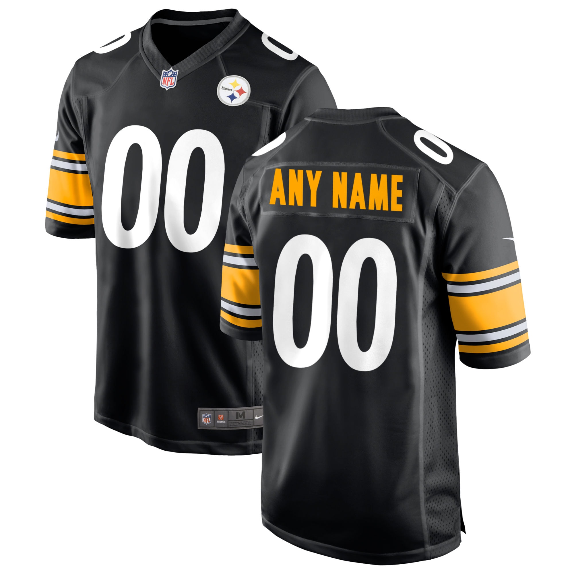 Pittsburgh Steelers Nike Custom Game Jersey - Black - vstockx