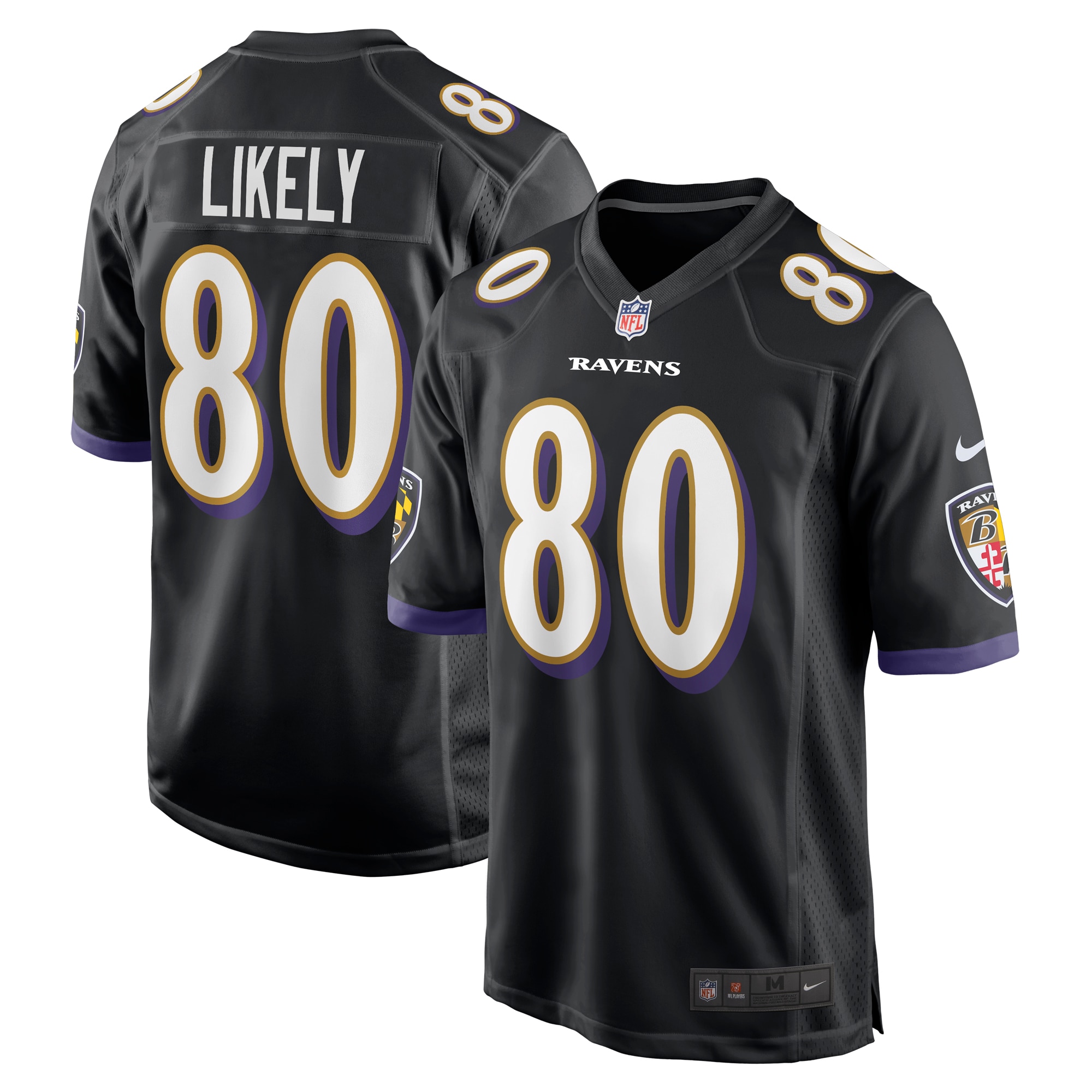 Isaiah Likely Baltimore Ravens Nike Alternate Game Jersey - Black - vstockx