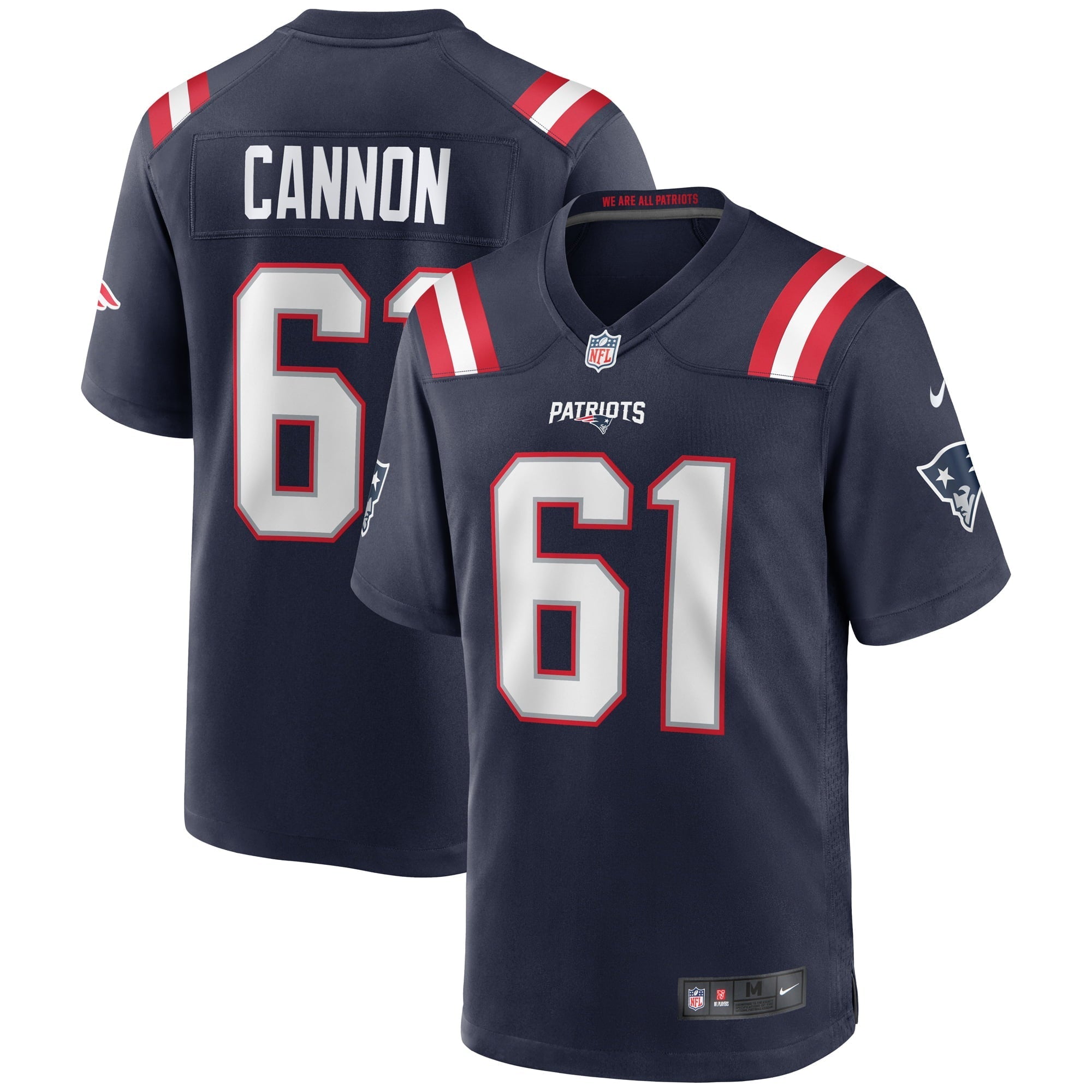 Men's Nike Marcus Cannon Navy New England Patriots Game Jersey - vstockx