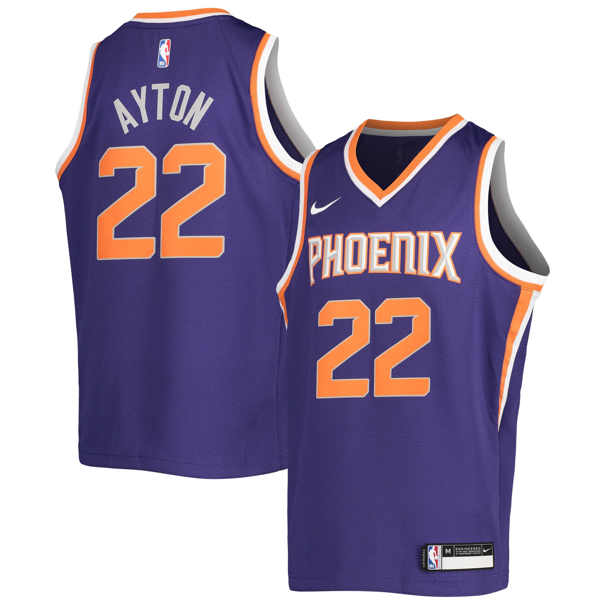 Deandre Ayton Phoenix Suns Nike Youth 2020/21 Swingman Jersey - Icon Edition - Purple - vstockx