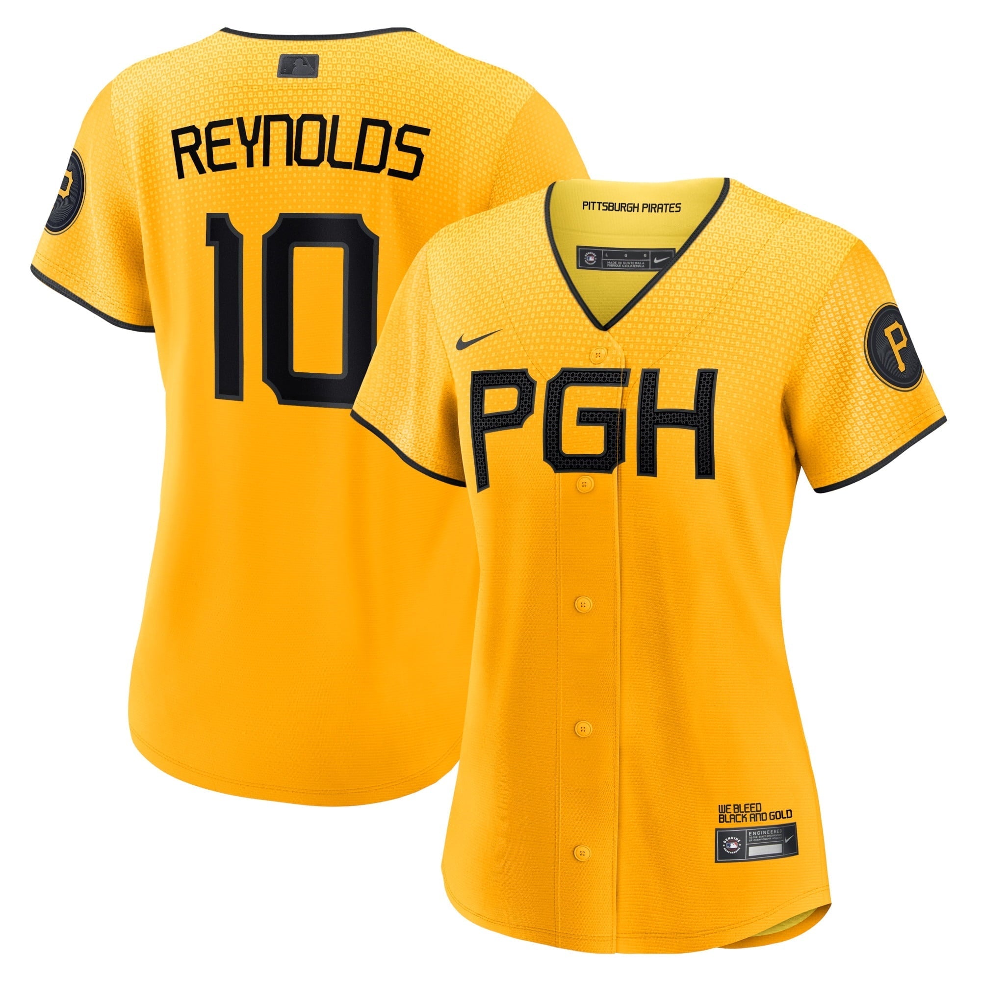 Women's Nike Bryan Reynolds Gold Pittsburgh Pirates 2023 City Connect Replica Player Jersey - vstockx