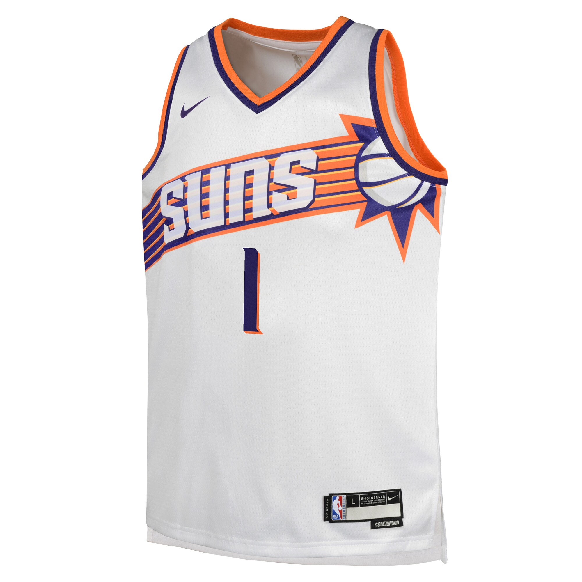 Devin Booker Phoenix Suns Nike Youth Swingman Jersey - Association Edition - White - vstockx