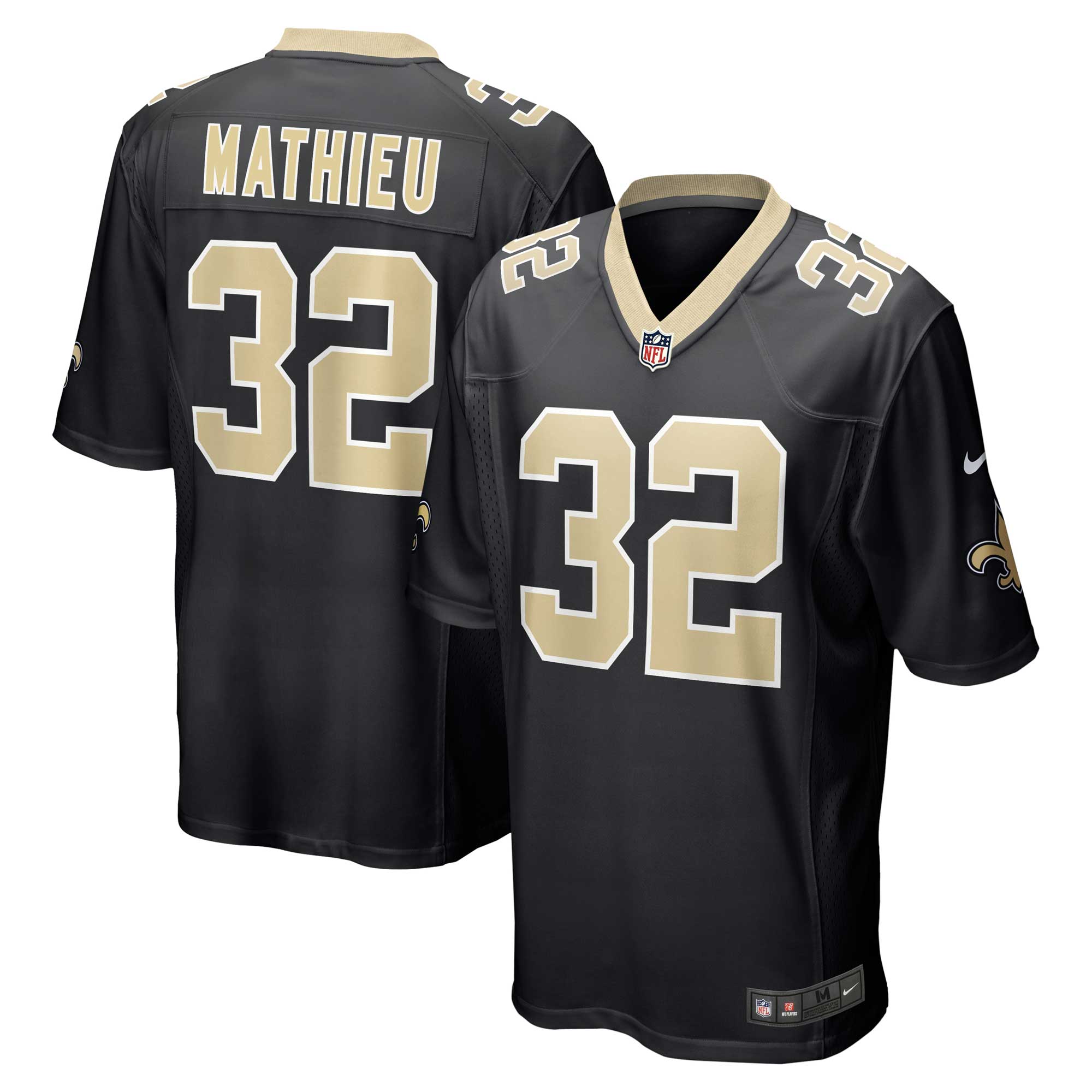 Tyrann Mathieu New Orleans Saints Nike Game Jersey - Black - vstockx