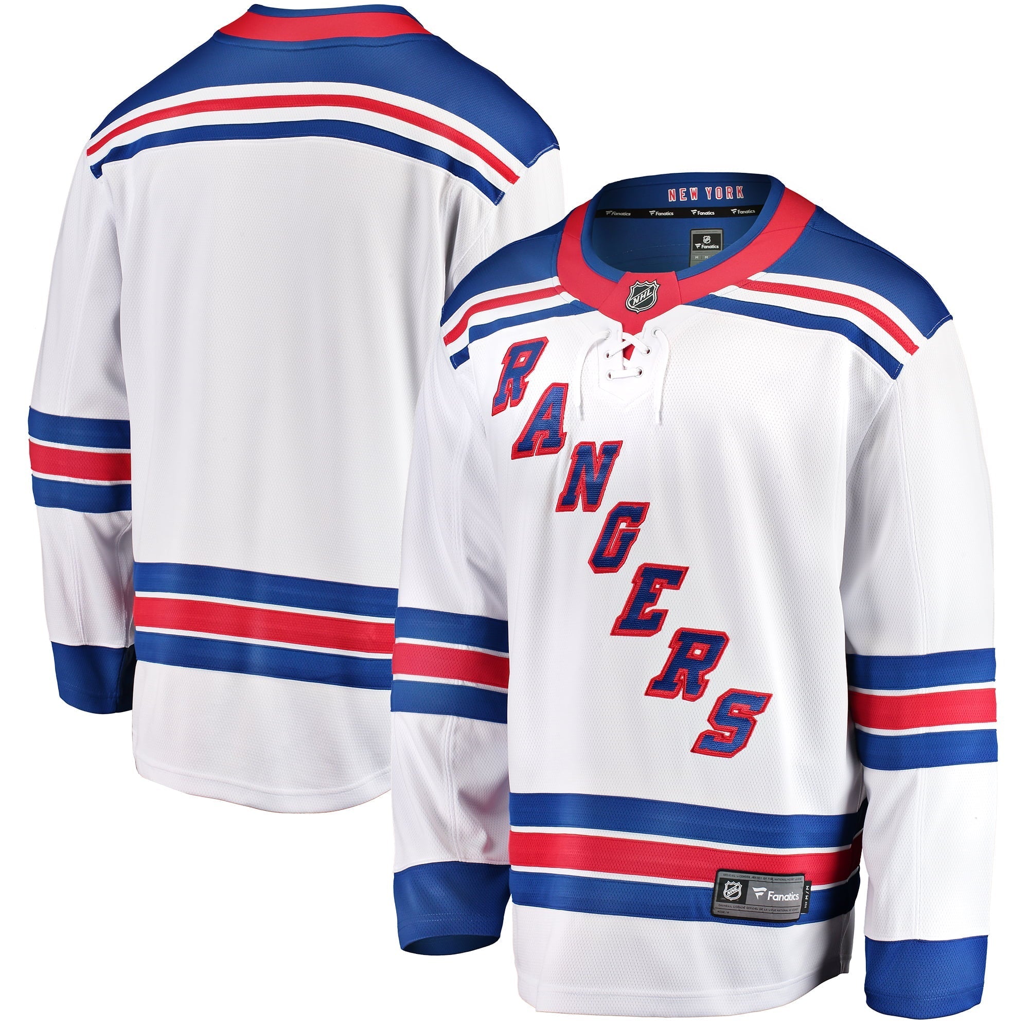 Men's Fanatics Branded White New York Rangers Breakaway Away Jersey - vstockx