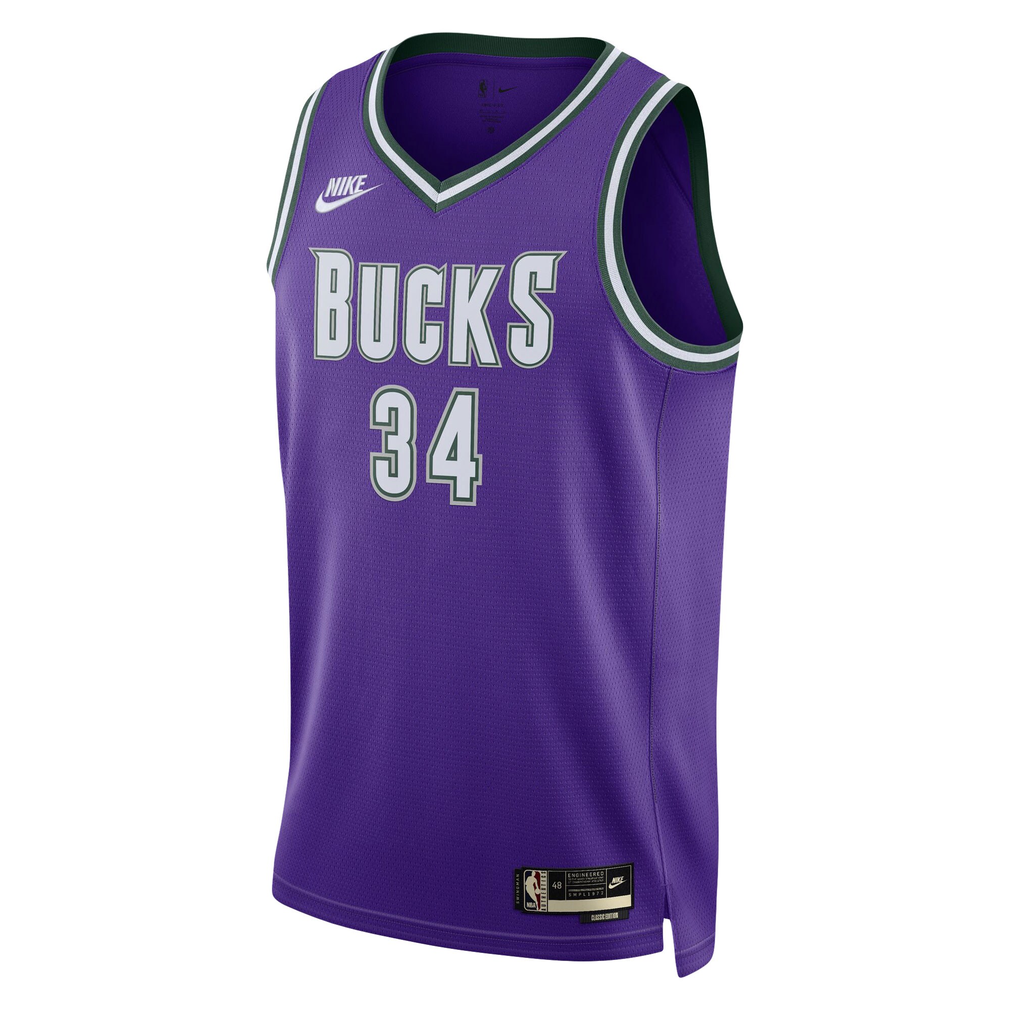 Giannis Antetokounmpo Milwaukee Bucks Nike Swingman Jersey - Classic Edition - Purple - vstockx