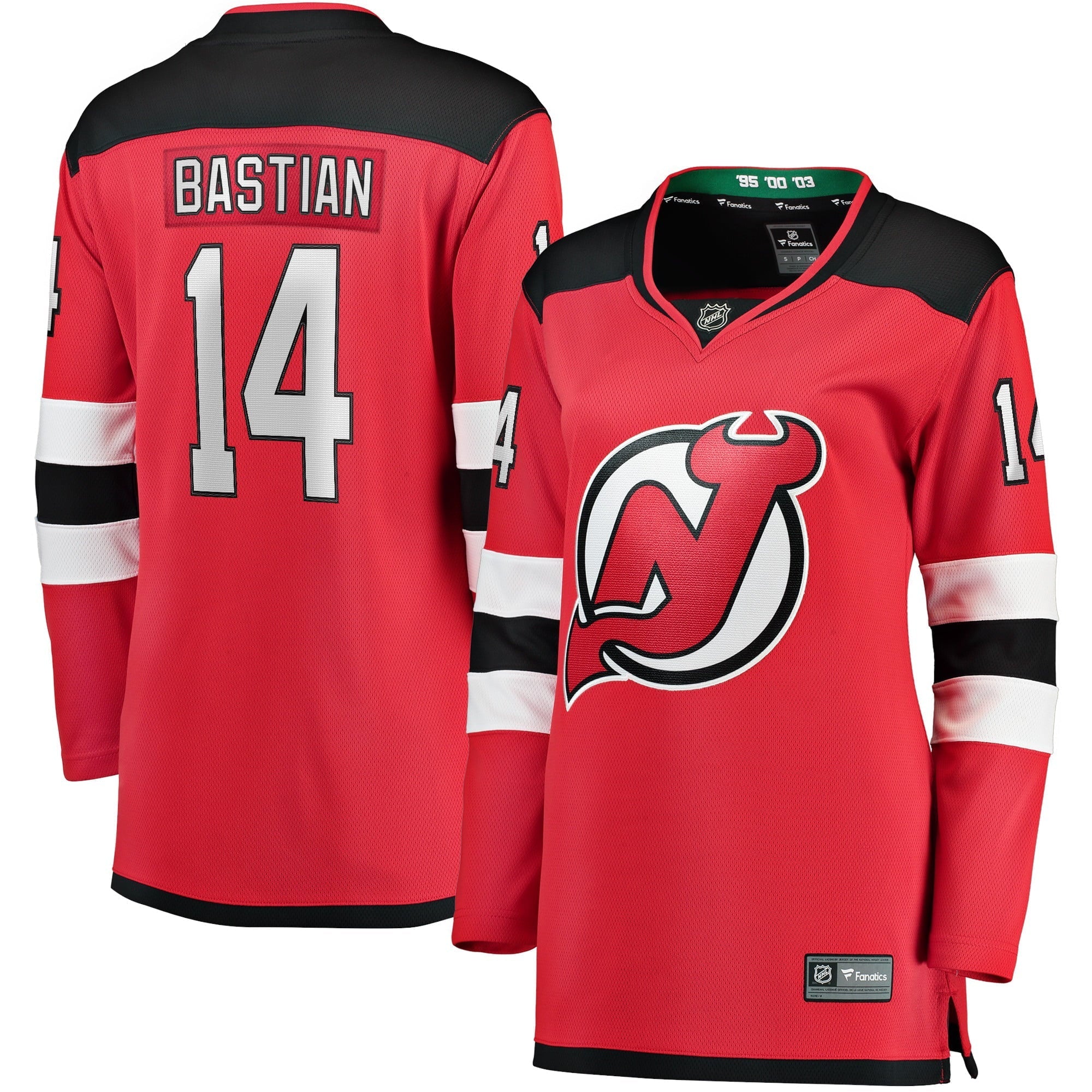 Women's Fanatics Branded Nathan Bastian Red New Jersey Devils Home Team Breakaway Player Jersey - vstockx