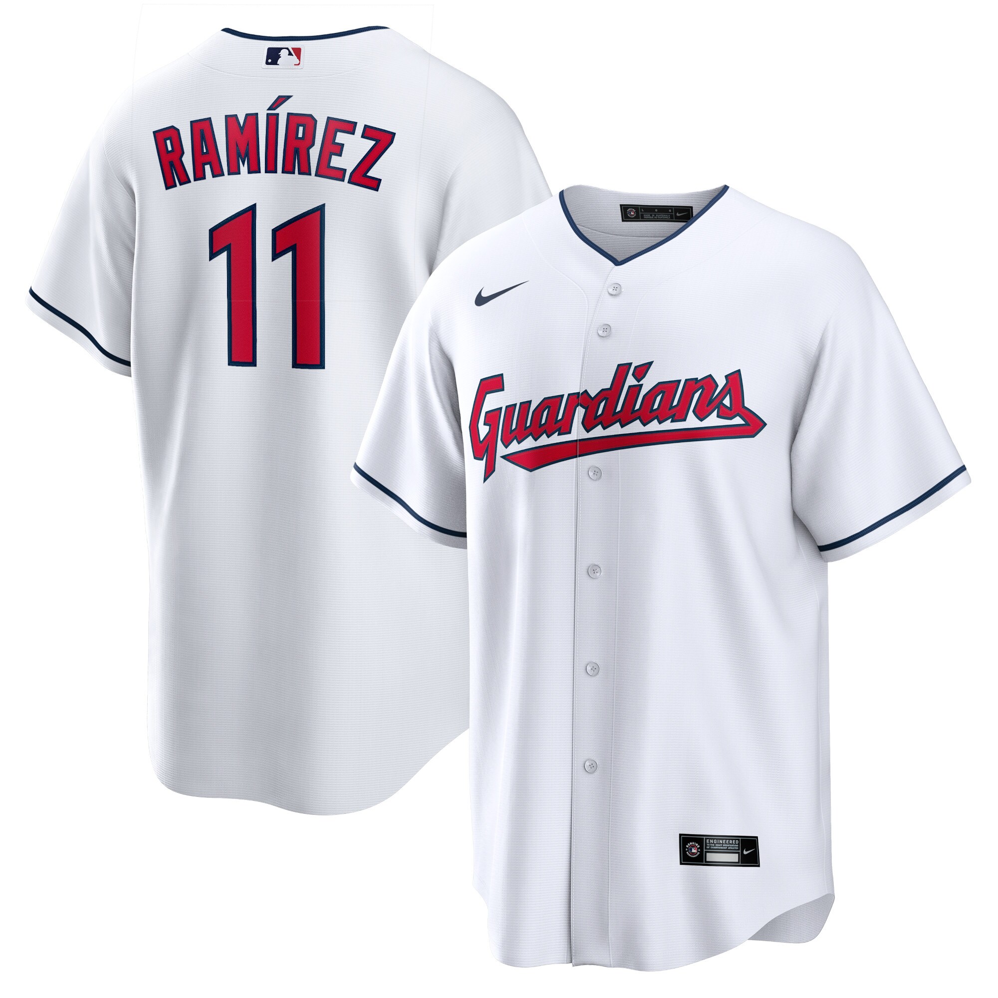 Jose Ramirez Cleveland Guardians Nike Replica Player Jersey - White - vstockx