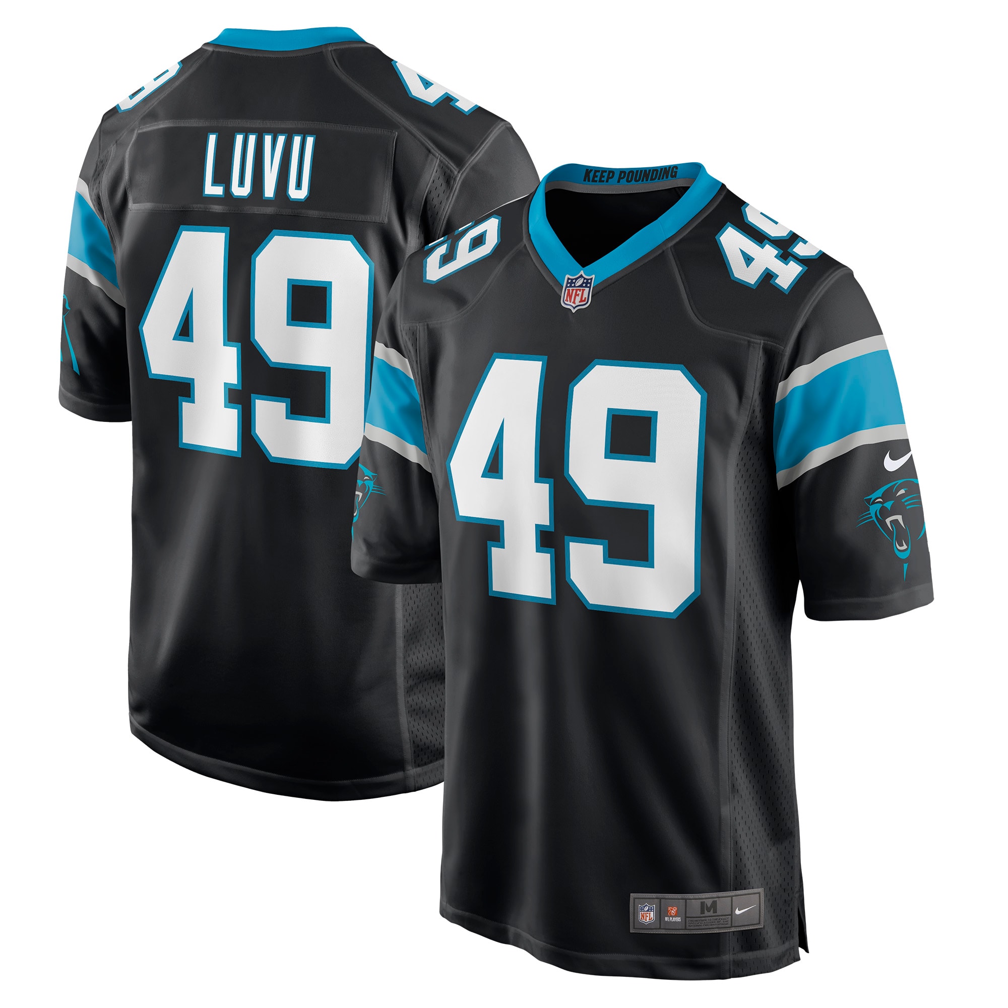 Frankie Luvu Carolina Panthers Nike Game Jersey - Black - vstockx