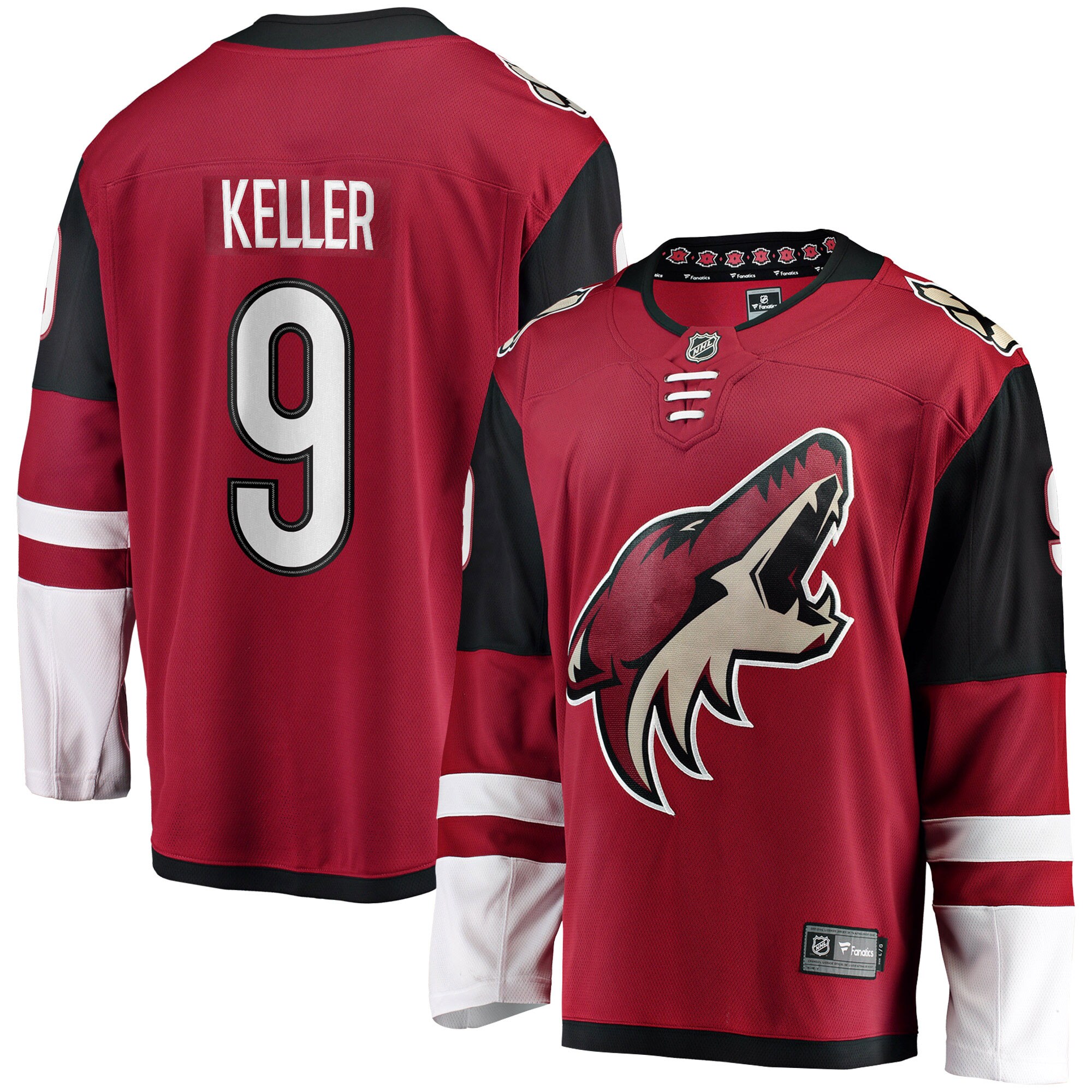 Clayton Keller Arizona Coyotes Fanatics Branded Home Premier Breakaway Player Jersey - Garnet - vstockx