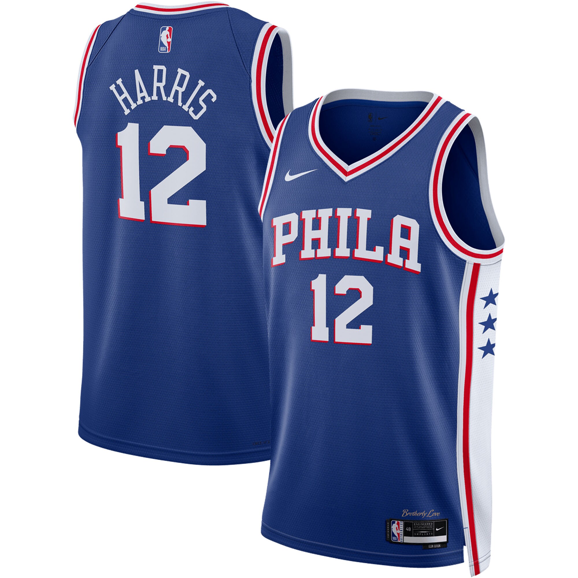 Tobias Harris Philadelphia 76ers Nike Unisex Swingman Jersey - Association Edition - Royal - vstockx