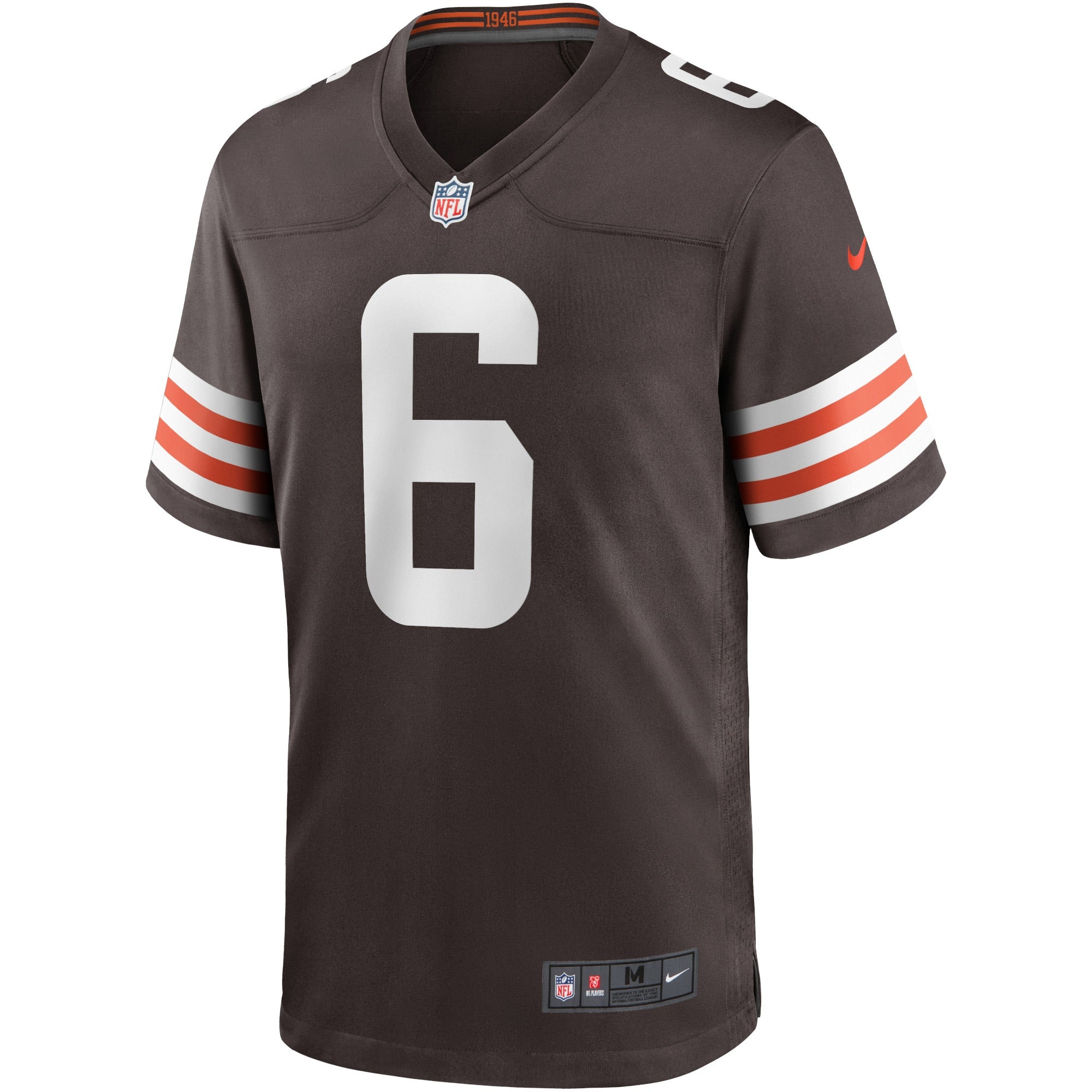 Men's Nike Baker Mayfield Brown Cleveland Browns Game Player Jersey - vstockx