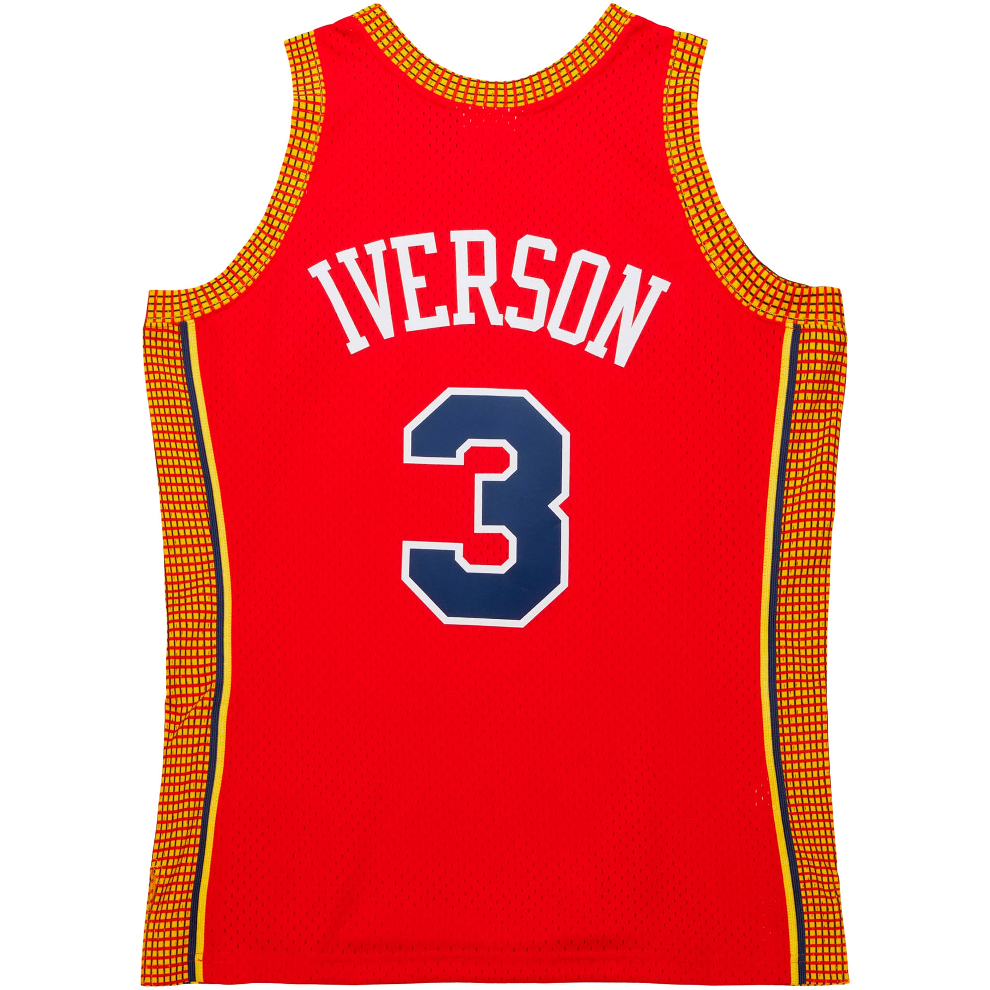 Allen Iverson Philadelphia 76ers Mitchell & Ness Hardwood Classics Swingman Jersey - Red - vstockx