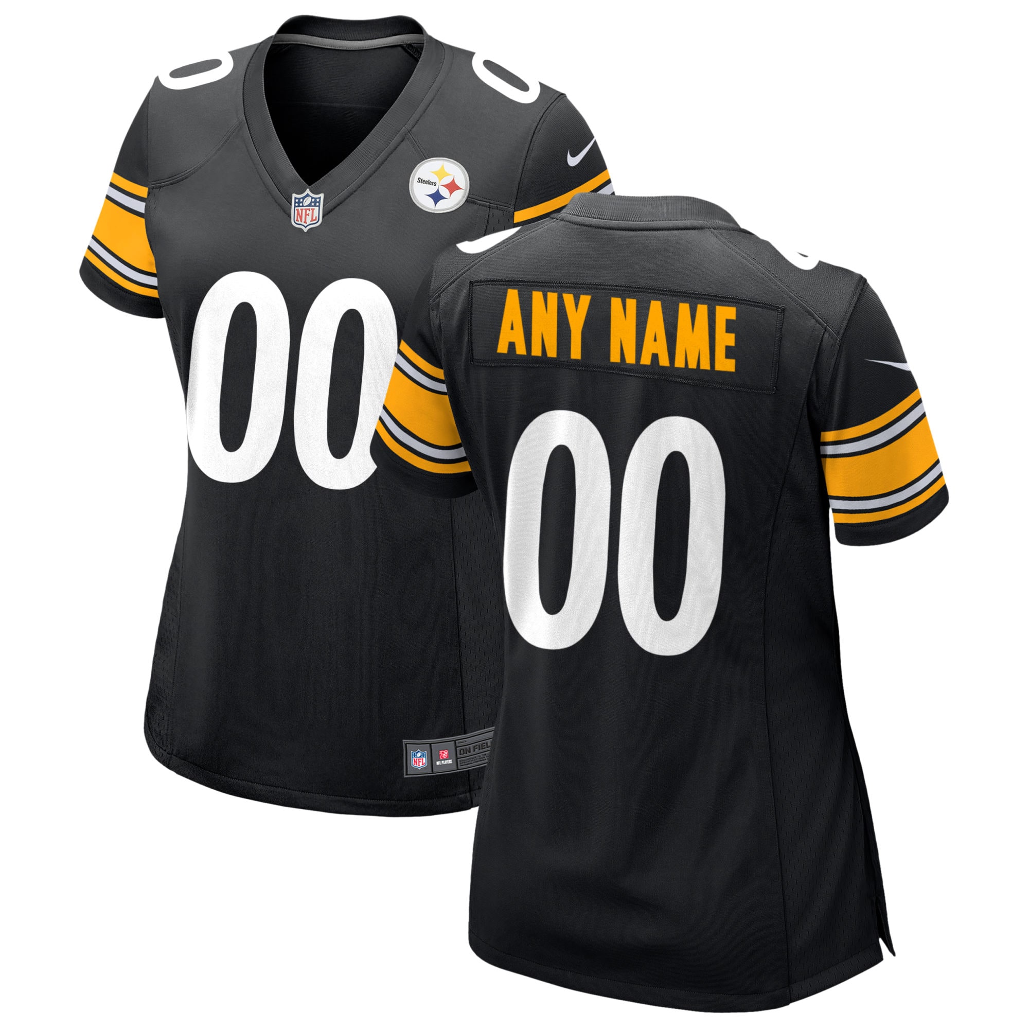 Pittsburgh Steelers Nike Women's Custom Game Jersey - Black - vstockx