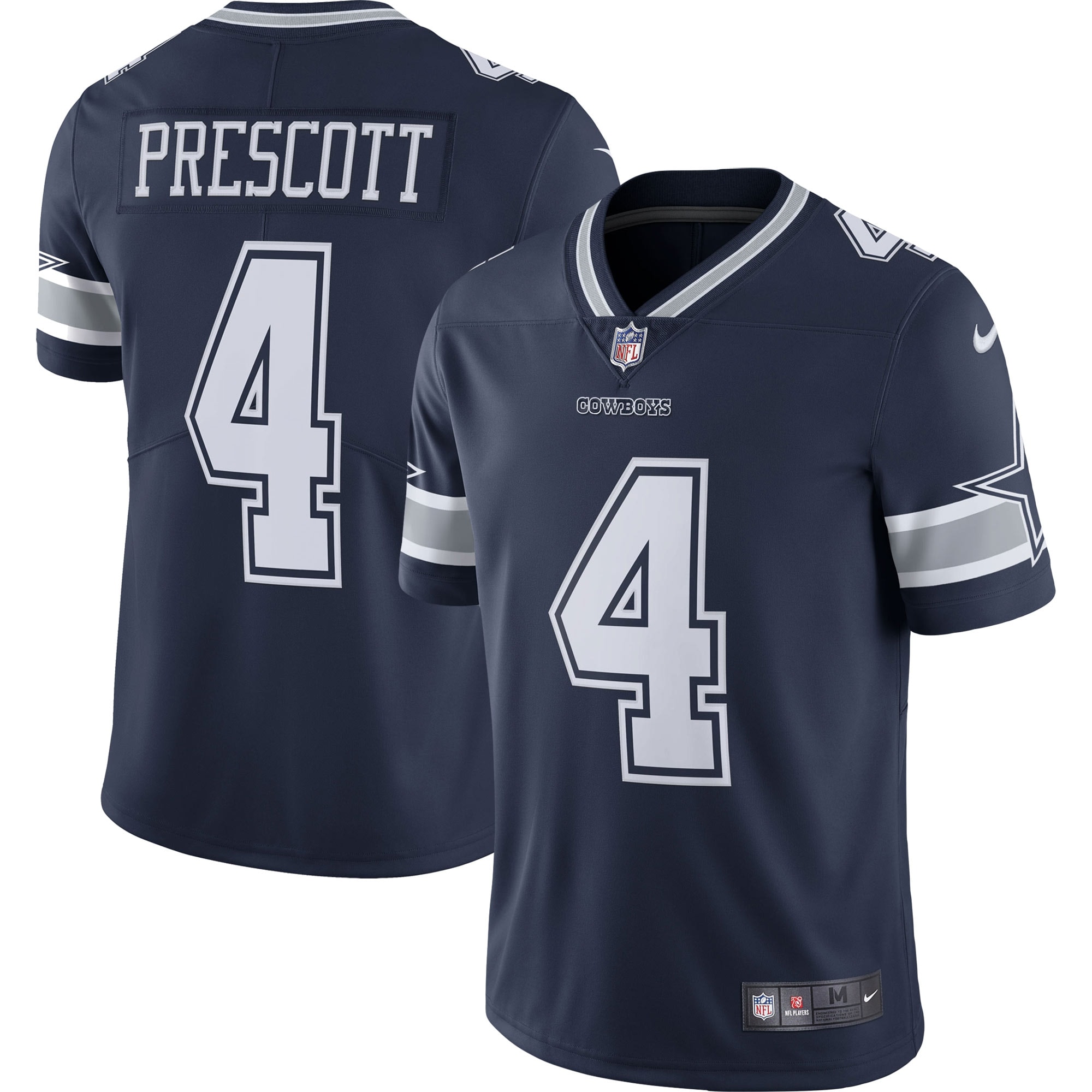 Dak Prescott Dallas Cowboys Nike Vapor Limited Player Jersey - Navy - vstockx