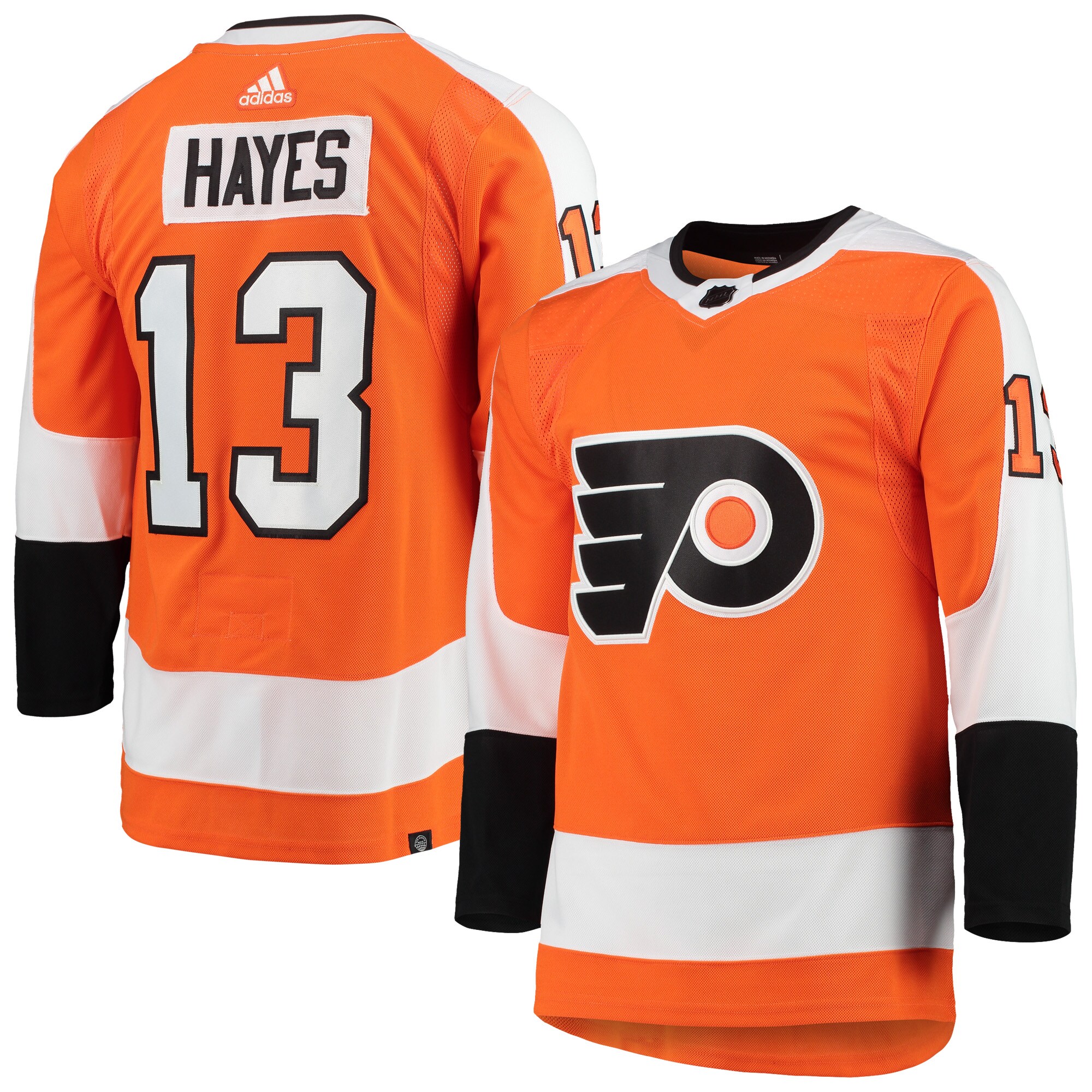 Kevin Hayes Philadelphia Flyers adidas Home Primegreen Authentic Pro Player Jersey - Orange - vstockx