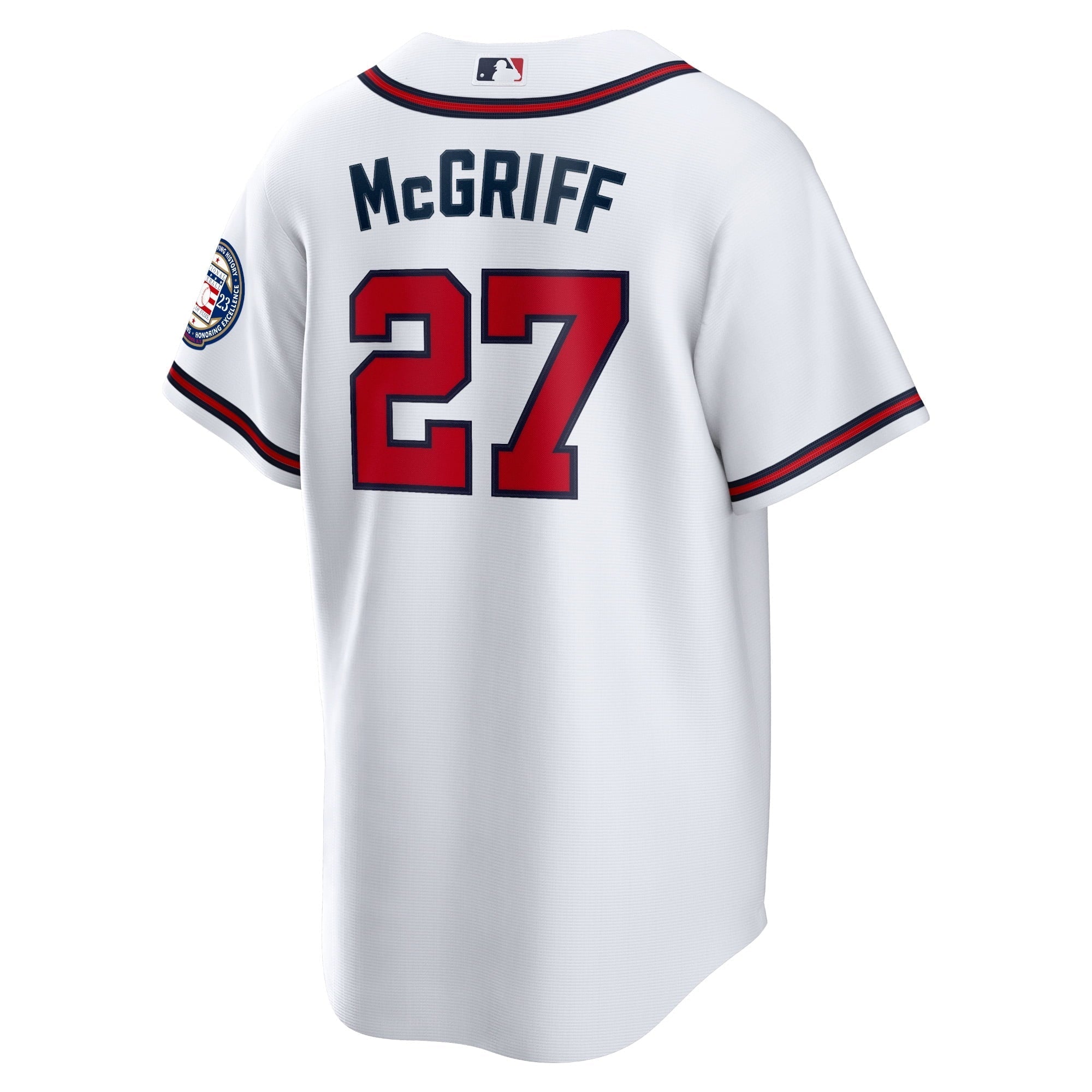 Men's Nike Fred McGriff White Atlanta Braves 2023 Hall of Fame Patch Inline Replica Jersey - vstockx