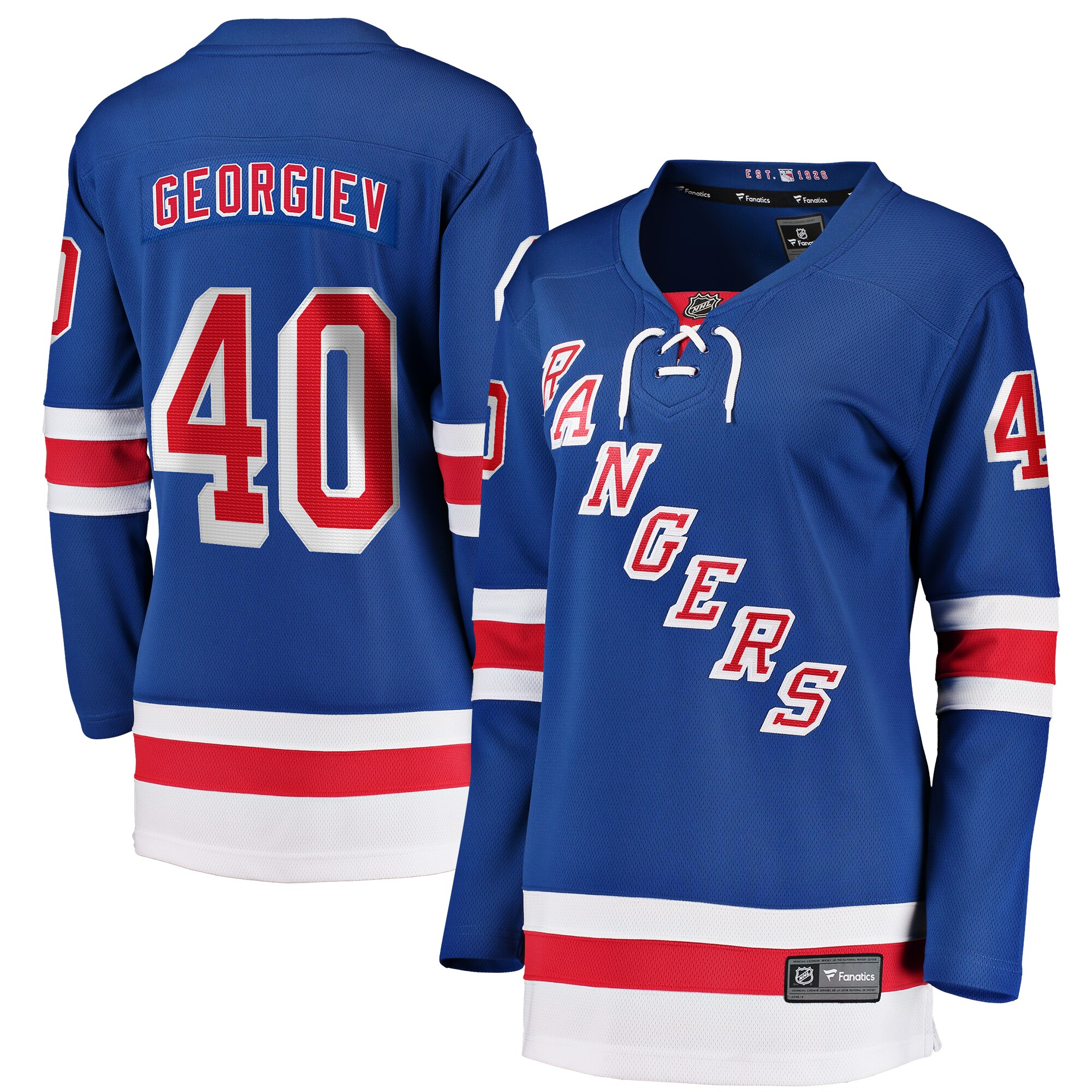 Alexandar Georgiev New York Rangers Fanatics Branded Women's Home Breakaway Player Jersey - Blue - vstockx