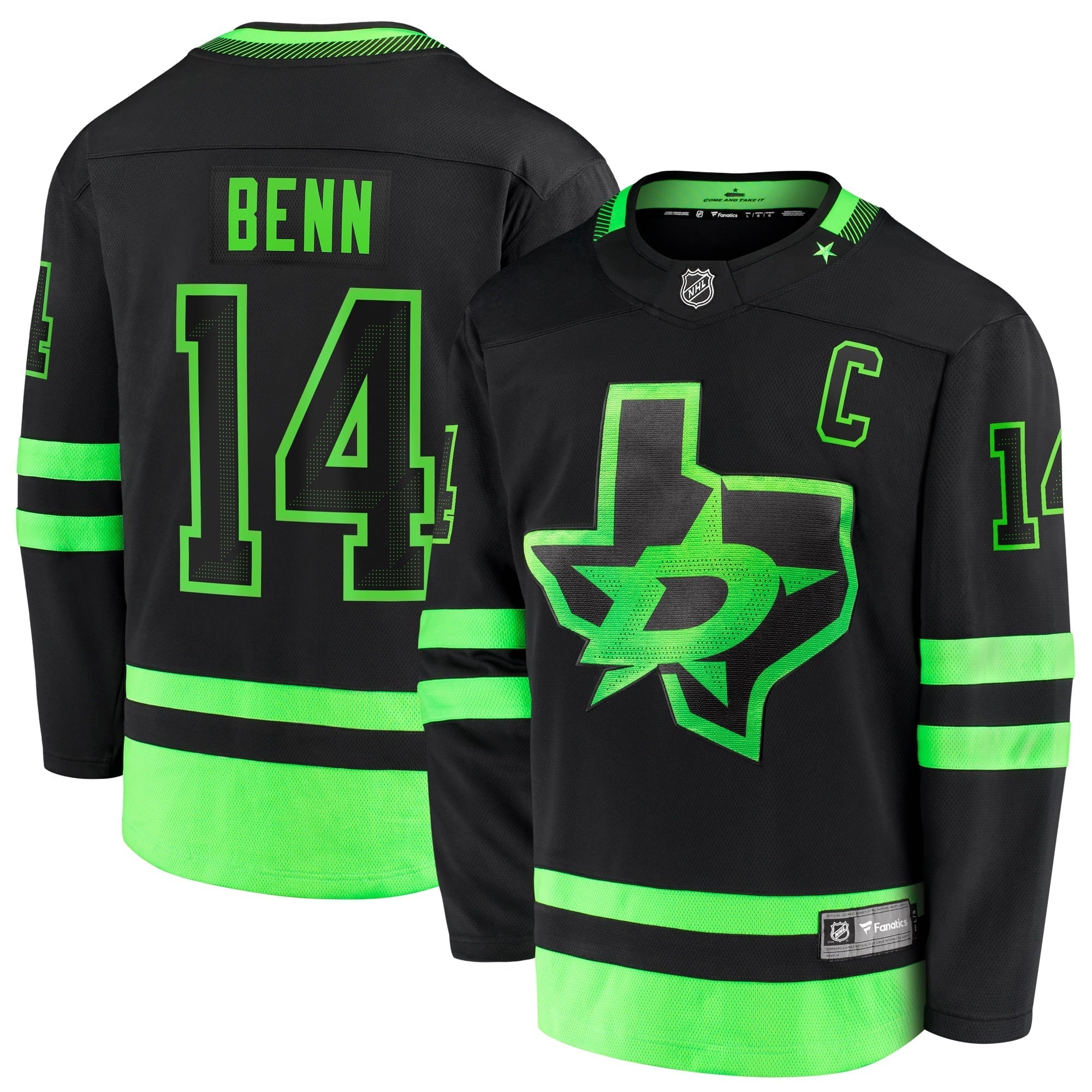 Men's Fanatics Branded Jamie Benn Black Dallas Stars 2020/21 Alternate Premier Breakaway Player Jersey - vstockx