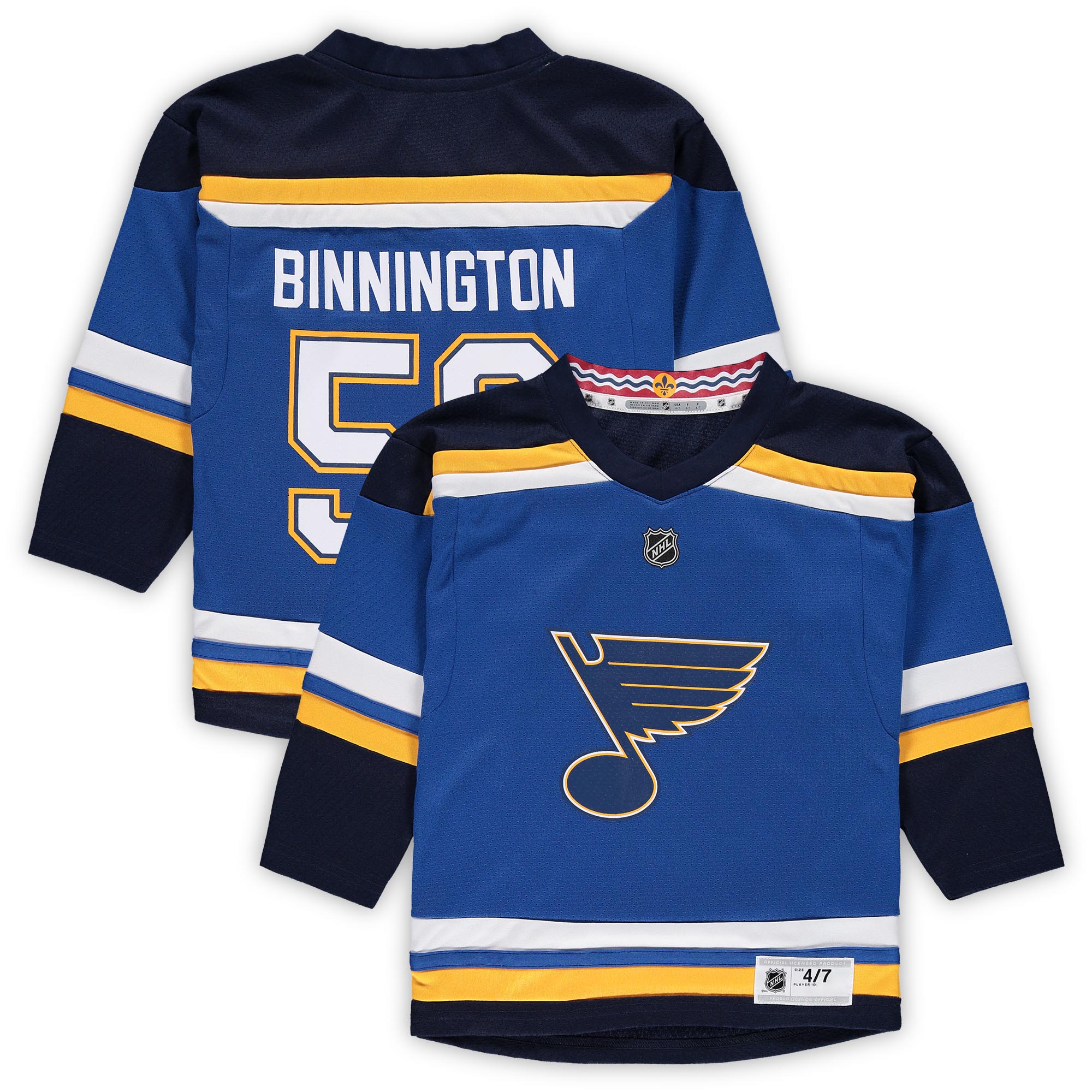 Jordans Binnington St. Louis Blues Preschool Home Replica Player Jersey - Blue - vstockx