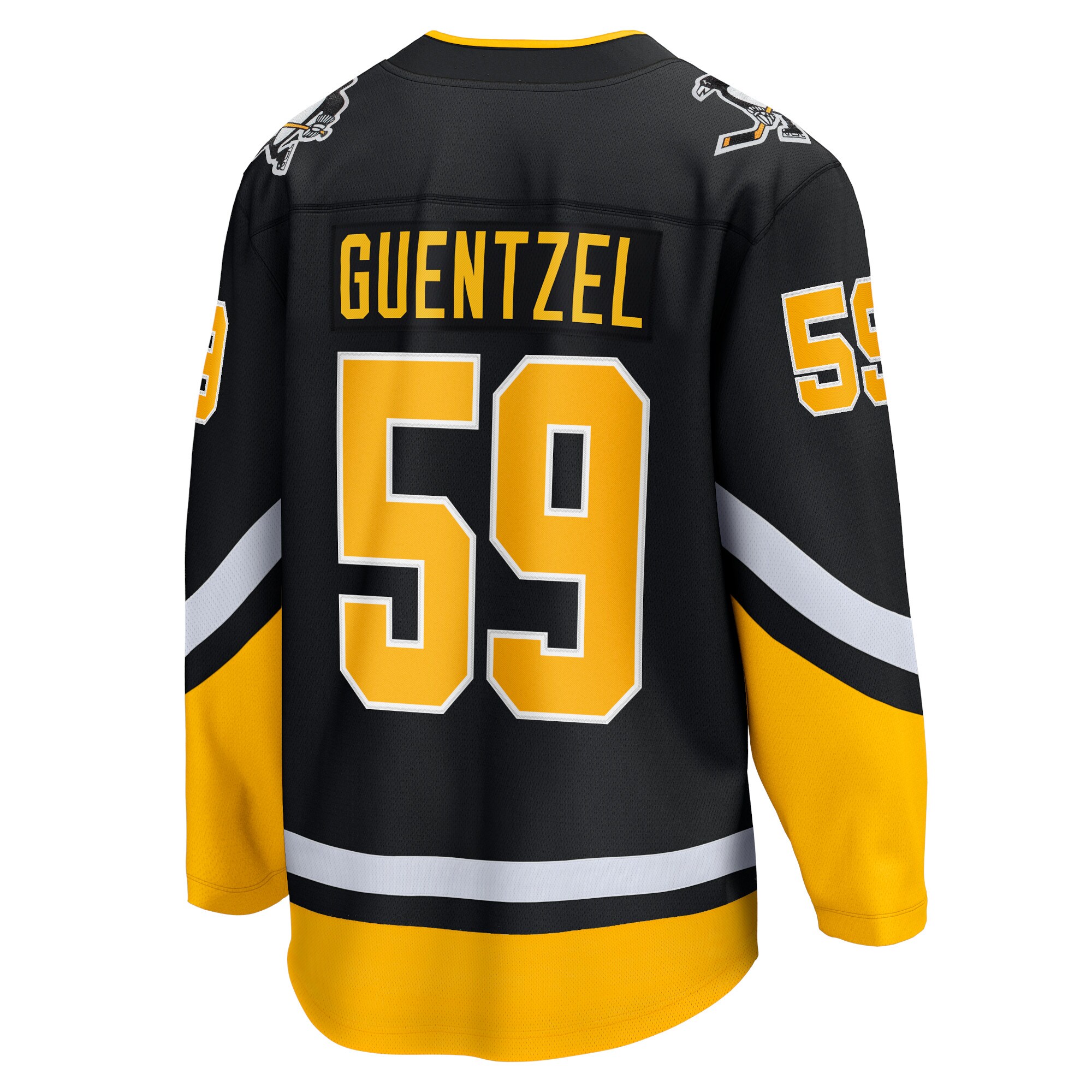 Jake Guentzel Pittsburgh Penguins Fanatics Branded 2021/22 Alternate Premier Breakaway Player Jersey - Black - vstockx