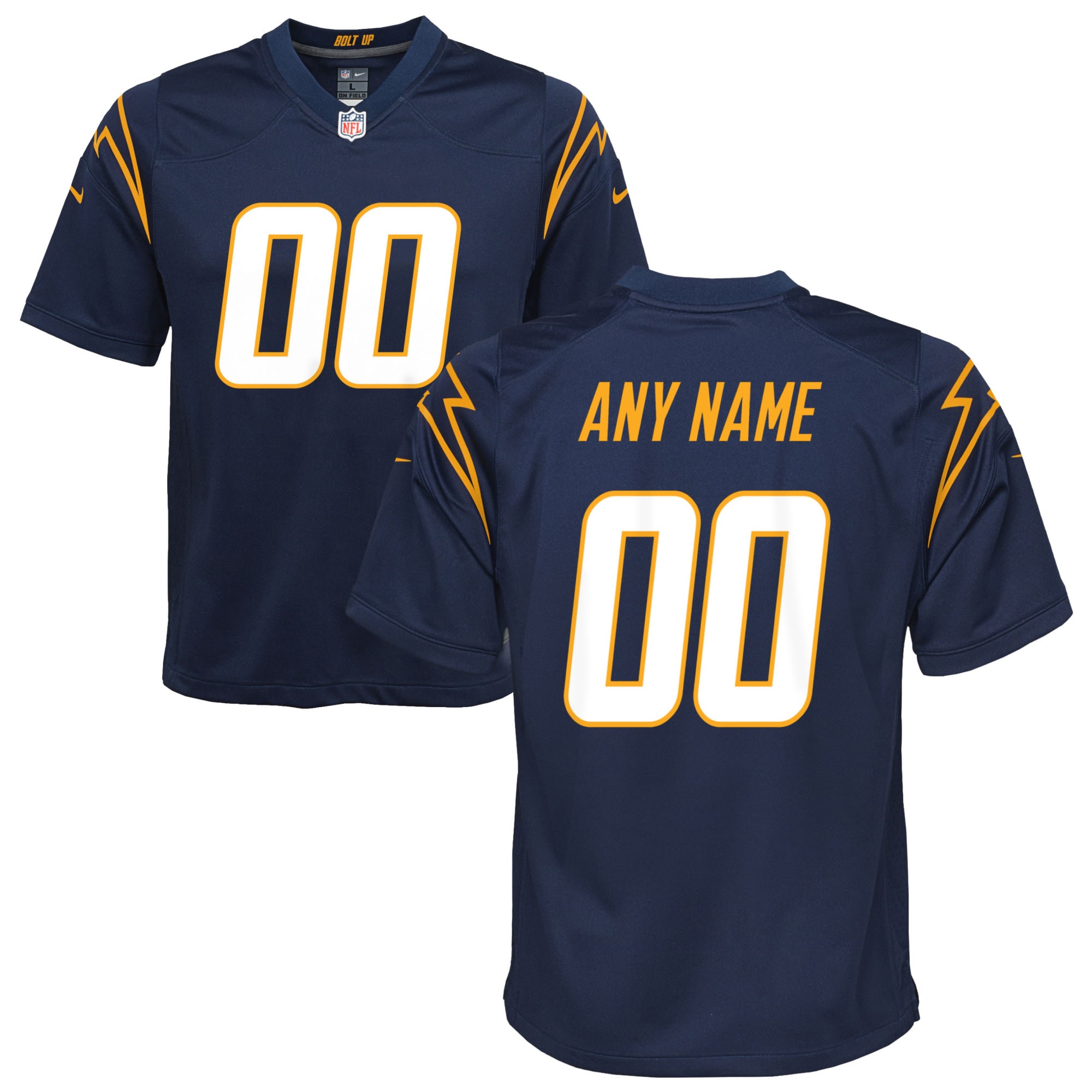 Los Angeles Chargers Nike Youth Alternate Custom Game Jersey - Navy - vstockx