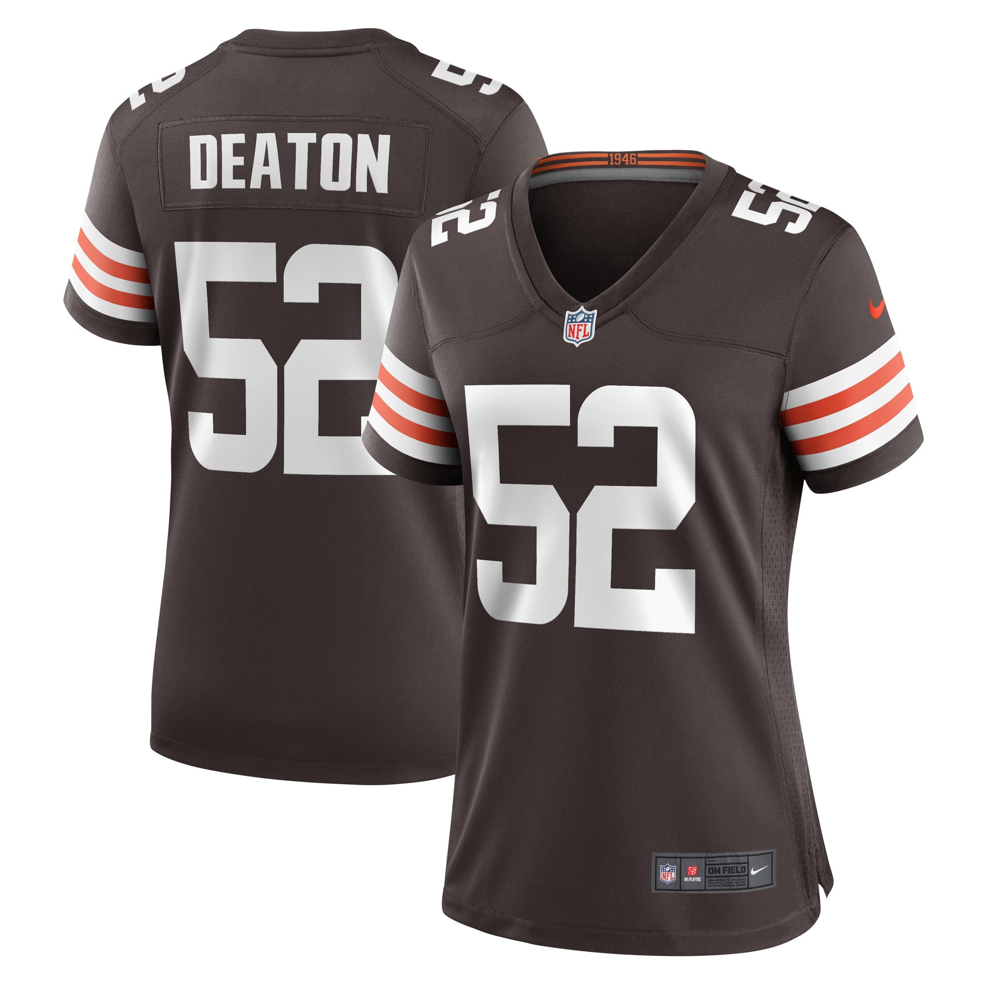 Women's Nike Dawson Deaton Brown Cleveland Browns Game Player Jersey - vstockx