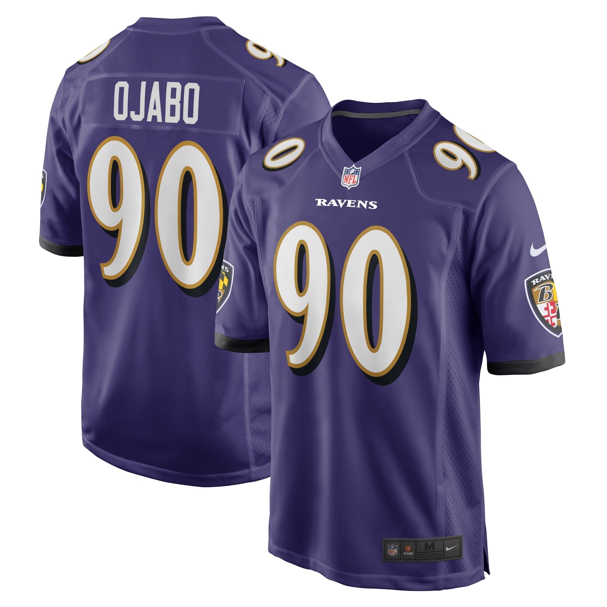 Men's Nike David Ojabo Purple Baltimore Ravens Player Game Jersey - vstockx