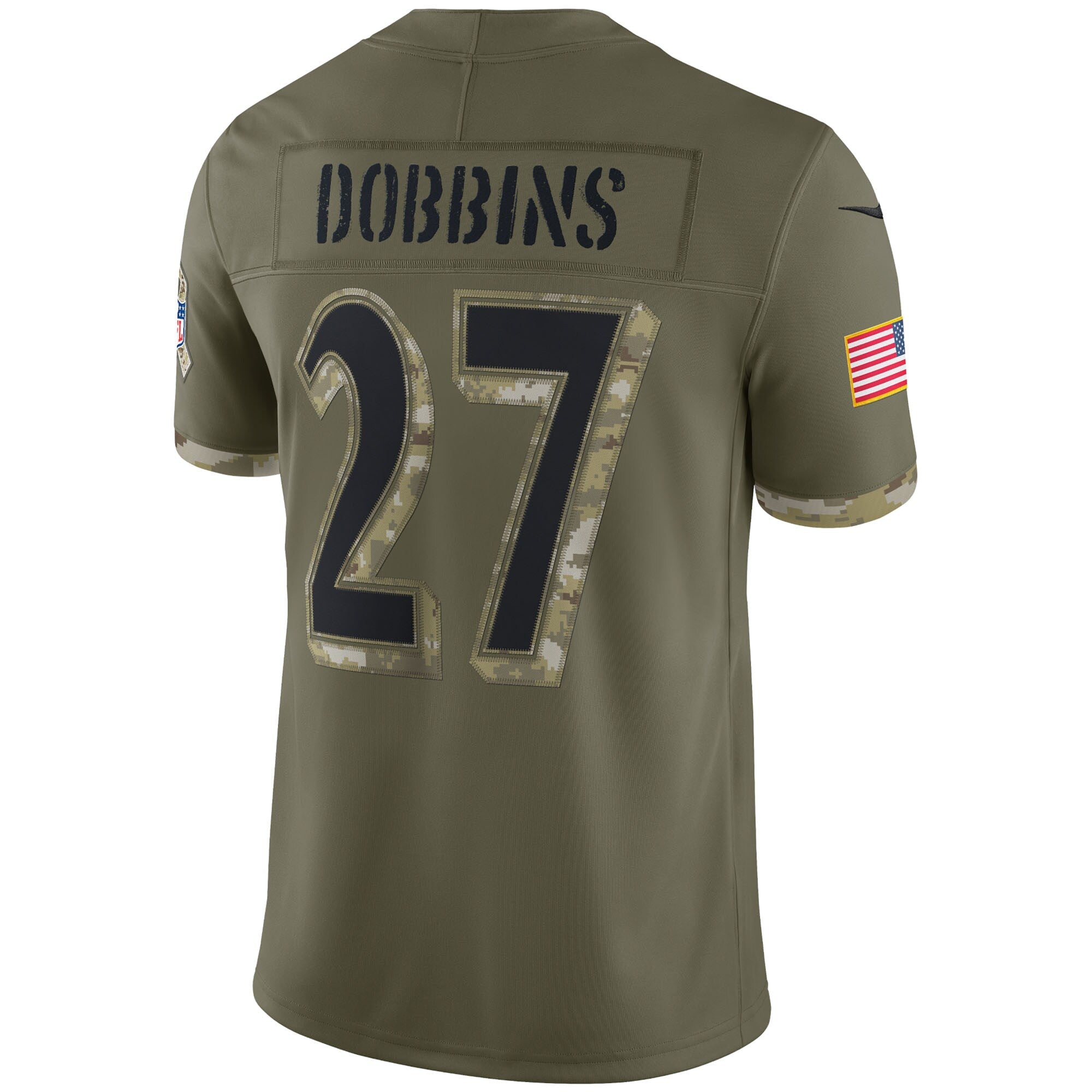 Men's Nike J.K. Dobbins Olive Baltimore Ravens 2022 Salute To Service Limited Jersey - vstockx