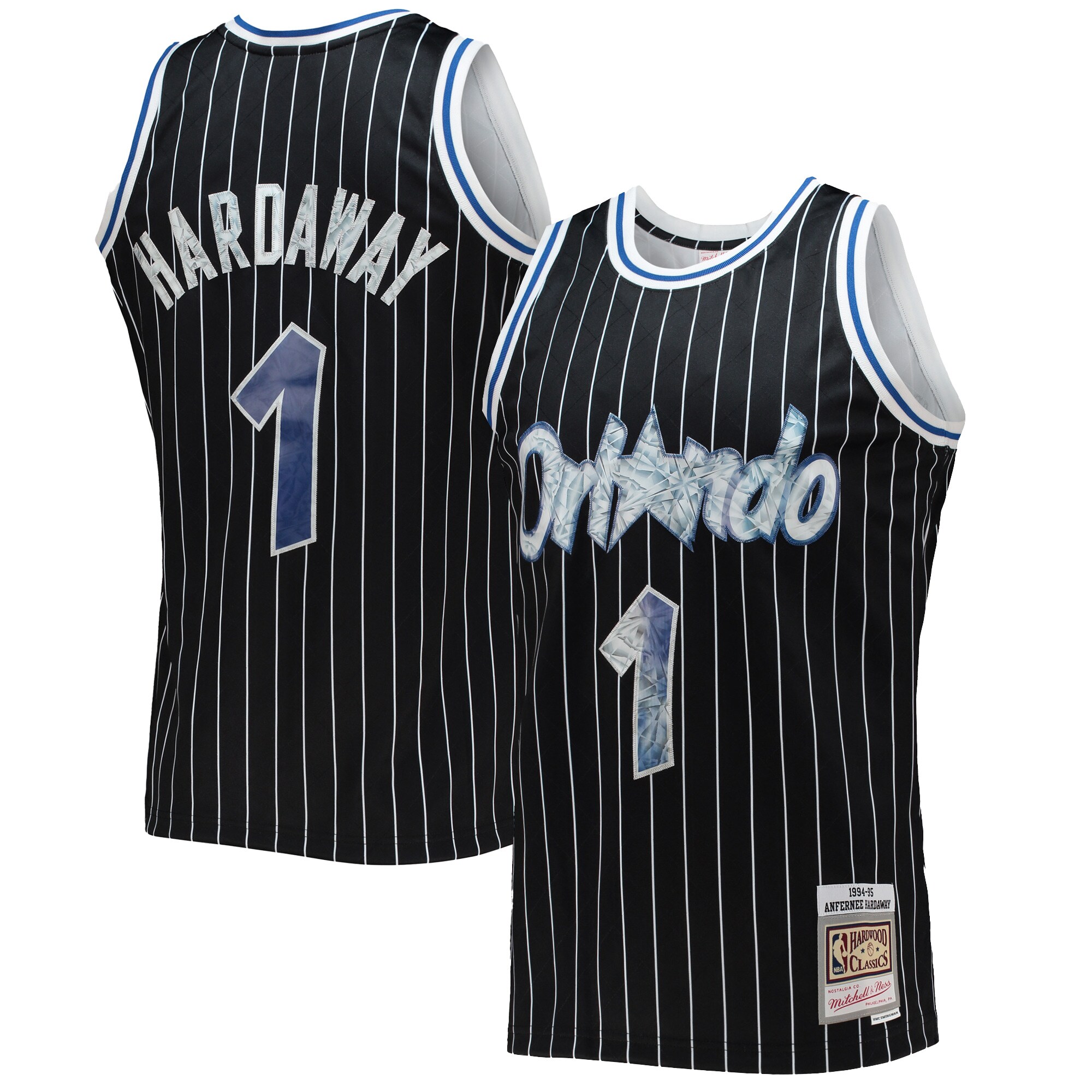 Penny Hardaway Orlando Magic Mitchell & Ness 1996/97 Hardwood Classics NBA 75th Anniversary Diamond Swingman Jersey - Black - vstockx