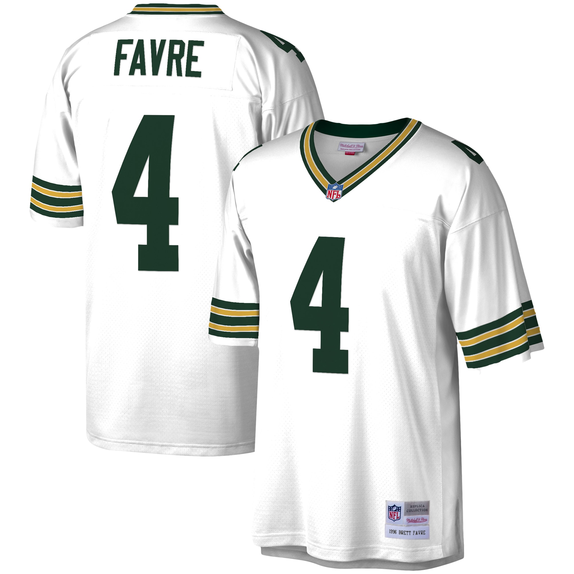 Brett Favre Green Bay Packers Mitchell & Ness Legacy Replica Jersey - White - vstockx