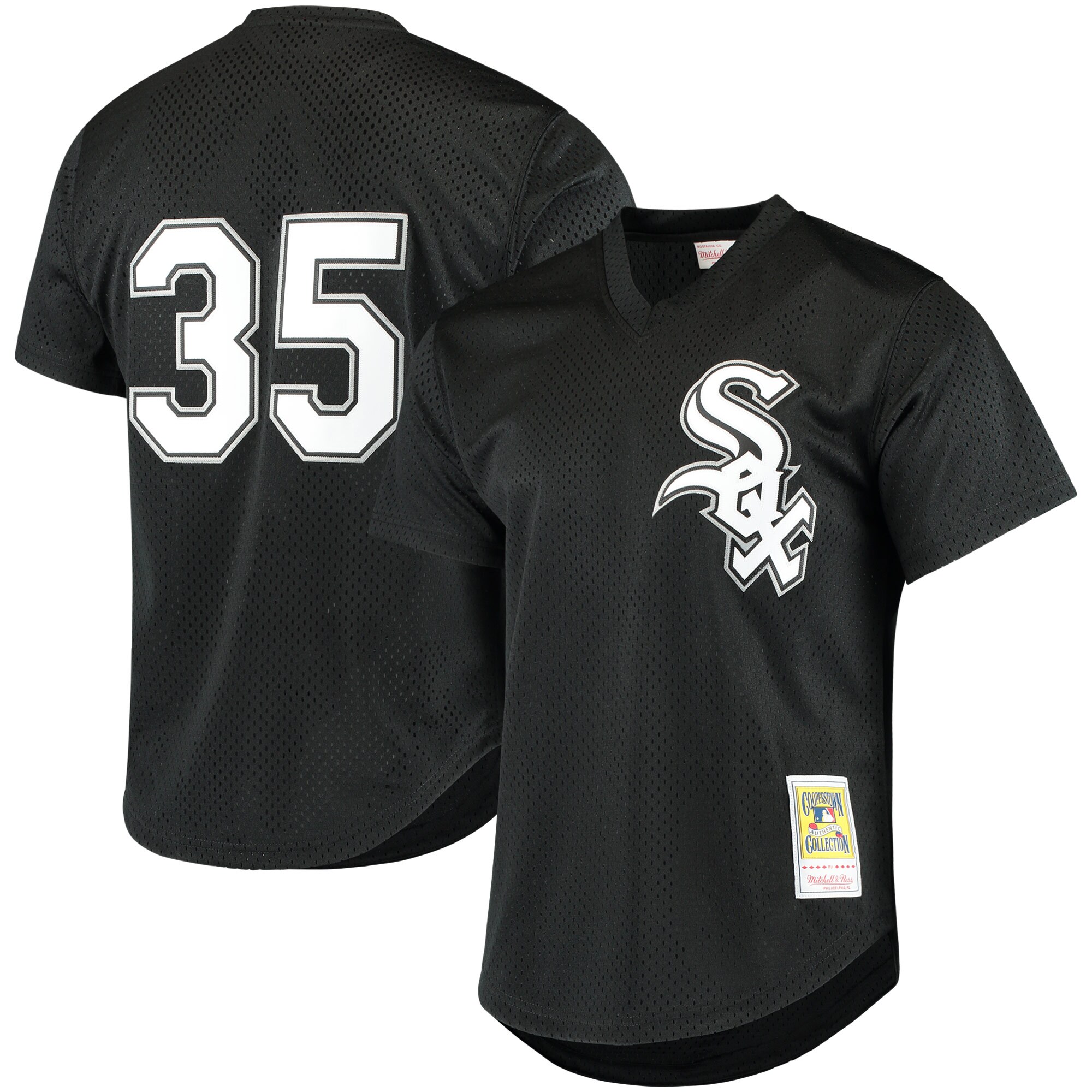 Frank Thomas Chicago White Sox Mitchell & Ness Cooperstown Mesh Batting Practice Jersey - Black - vstockx