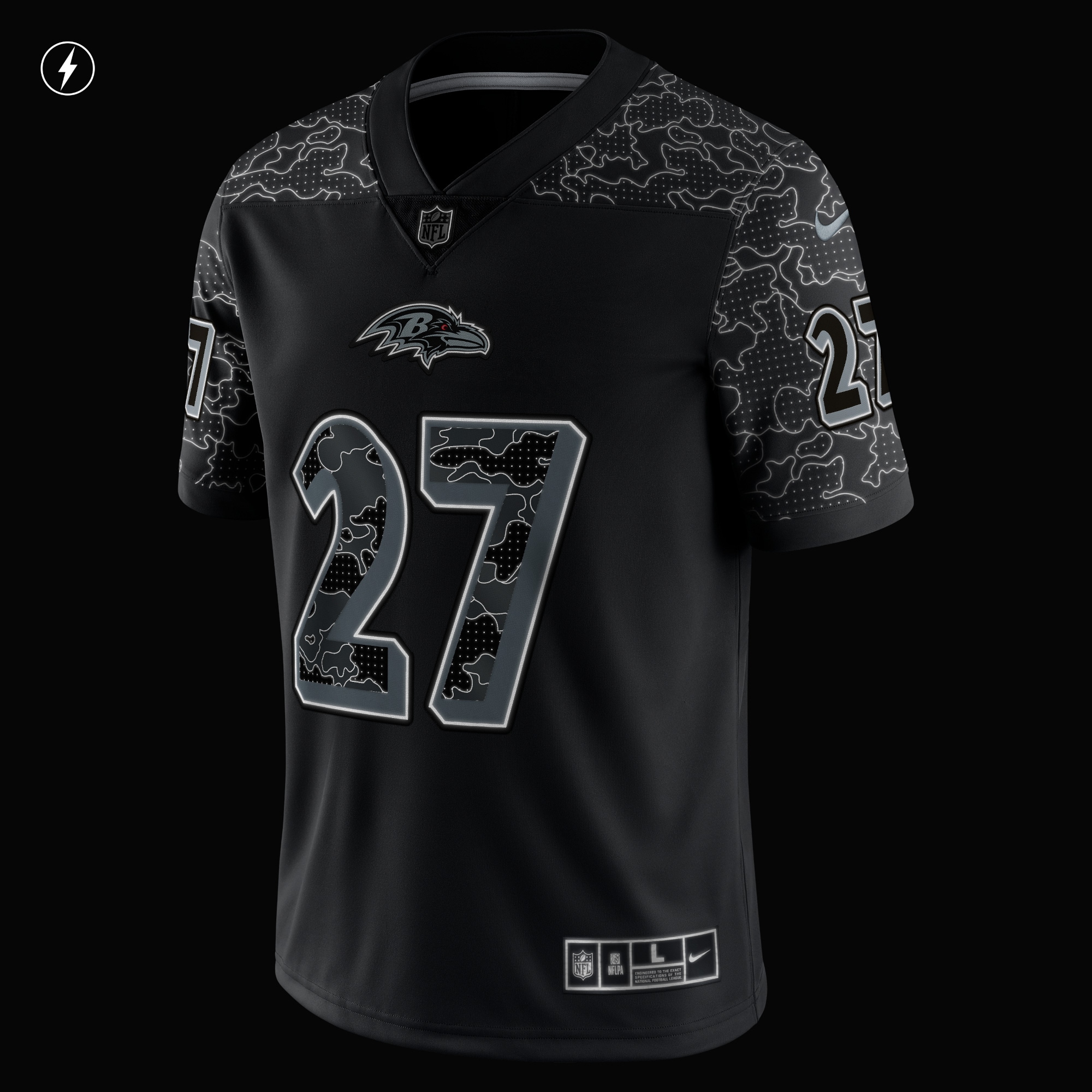 J.K. Dobbins Baltimore Ravens Nike RFLCTV Limited Jersey - Black - vstockx