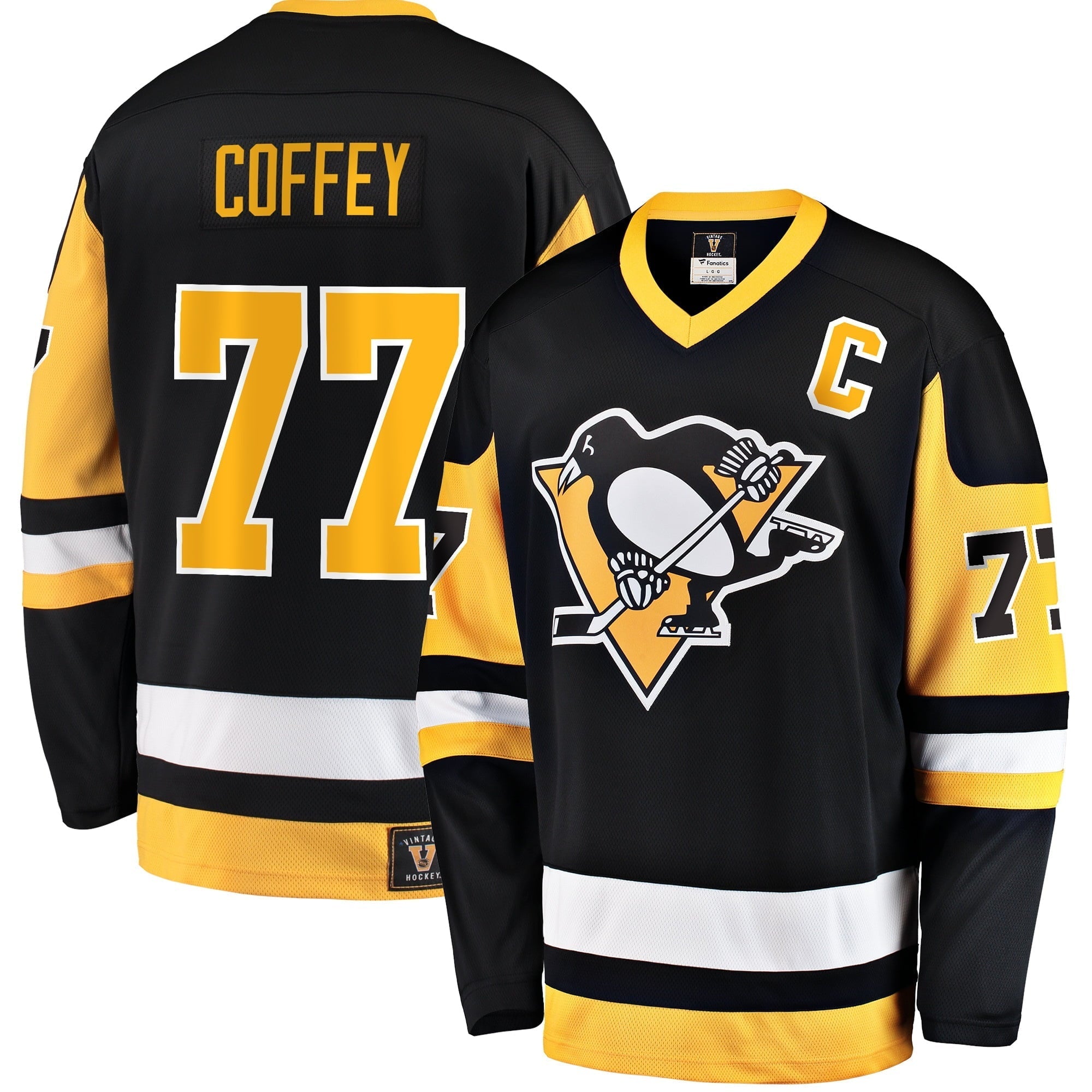 Men's Fanatics Branded Paul Coffey Black Pittsburgh Penguins Premier Breakaway Retired Player Jersey - vstockx