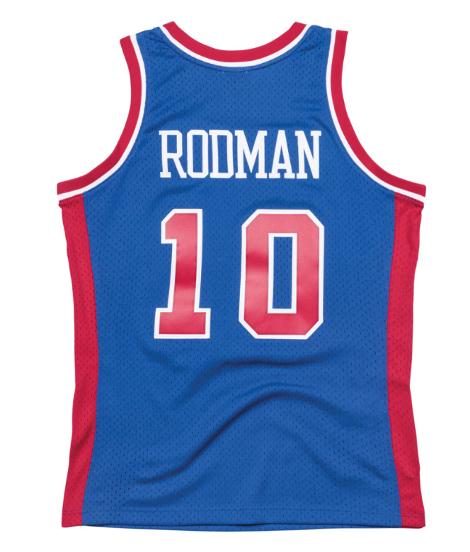 Men's Detroit Pistons Dennis Rodman 1988-89 Mitchell & Ness NBA Men's Hardwood Classic Swingman Jersey - vstockx