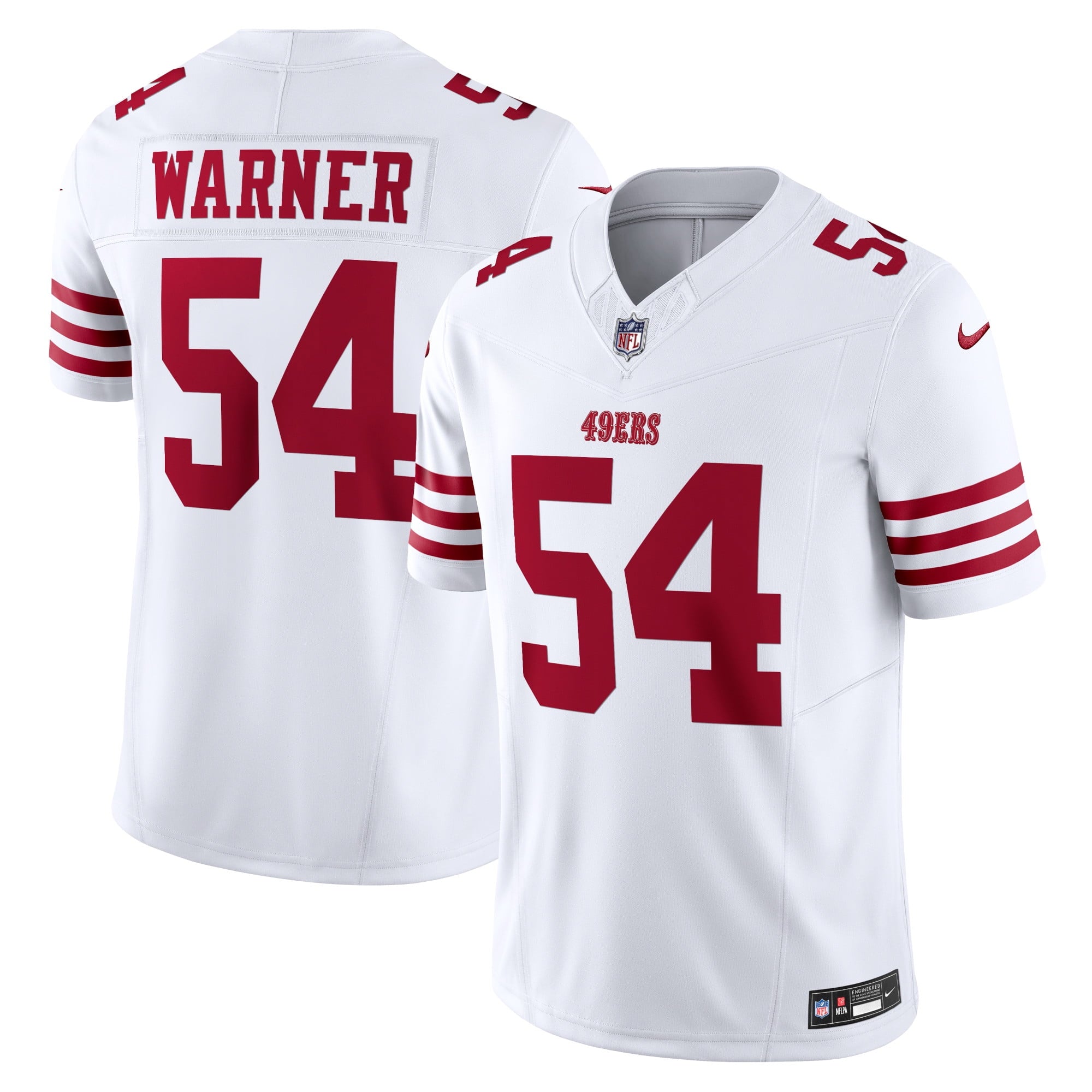 Men's Nike Fred Warner White San Francisco 49ers Vapor F.U.S.E. Limited Jersey - vstockx