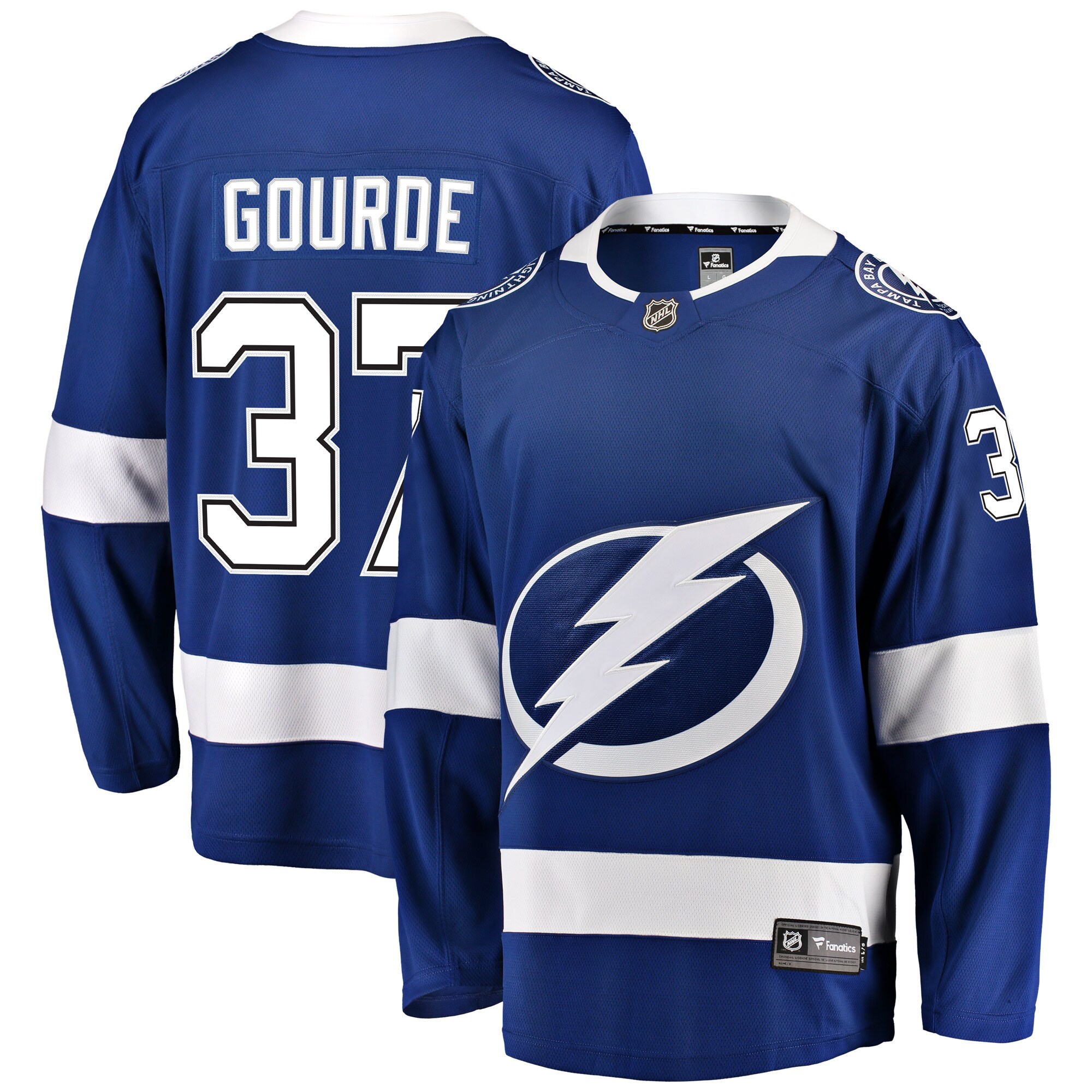 Yanni Gourde Tampa Bay Lightning Fanatics Branded Home Breakaway Player Jersey - Blue - vstockx