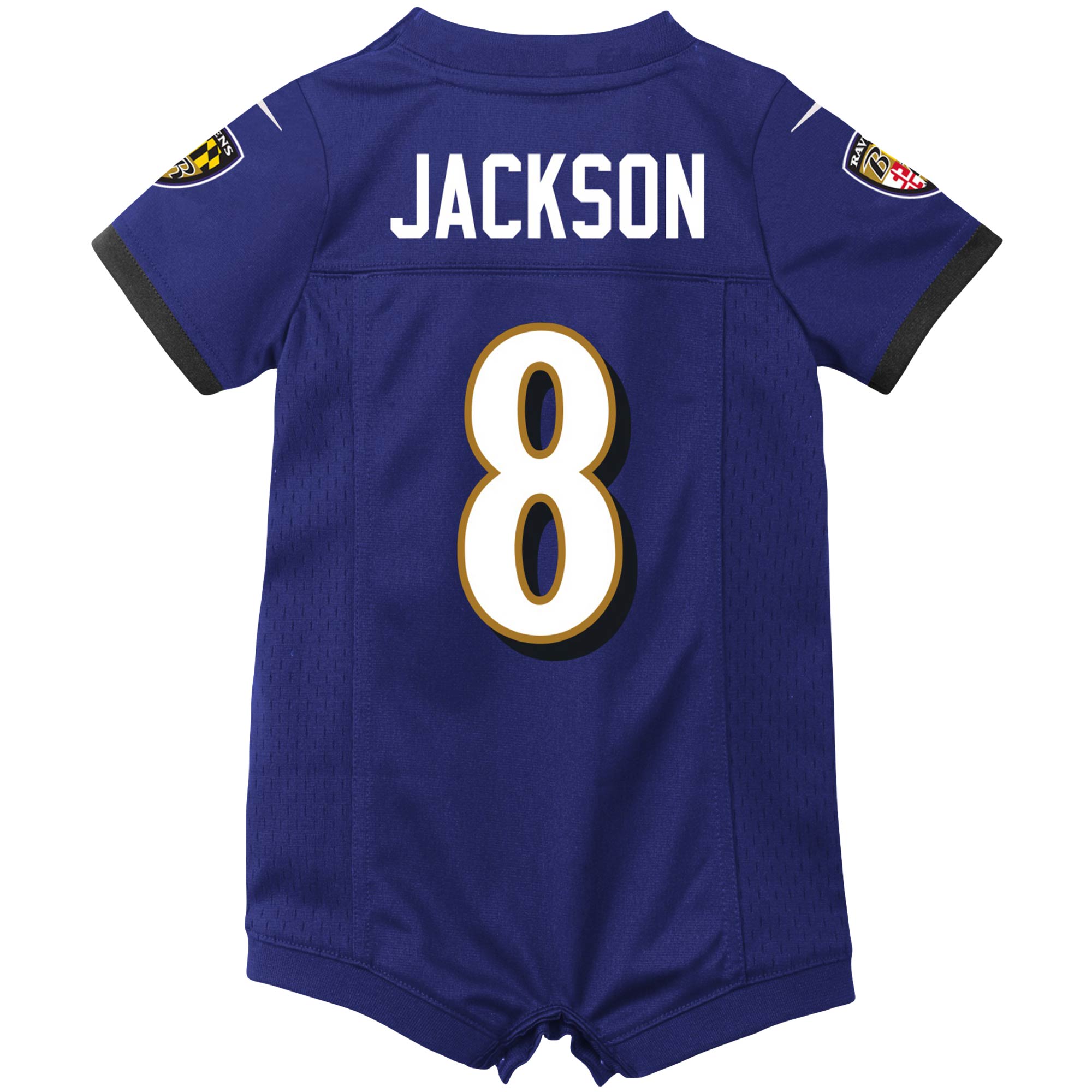 Lamar Jackson Baltimore Ravens Nike Newborn & Infant Romper Jersey - Purple - vstockx